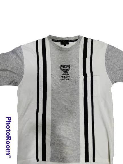 MCM Stripe Tshirt Centre Logo