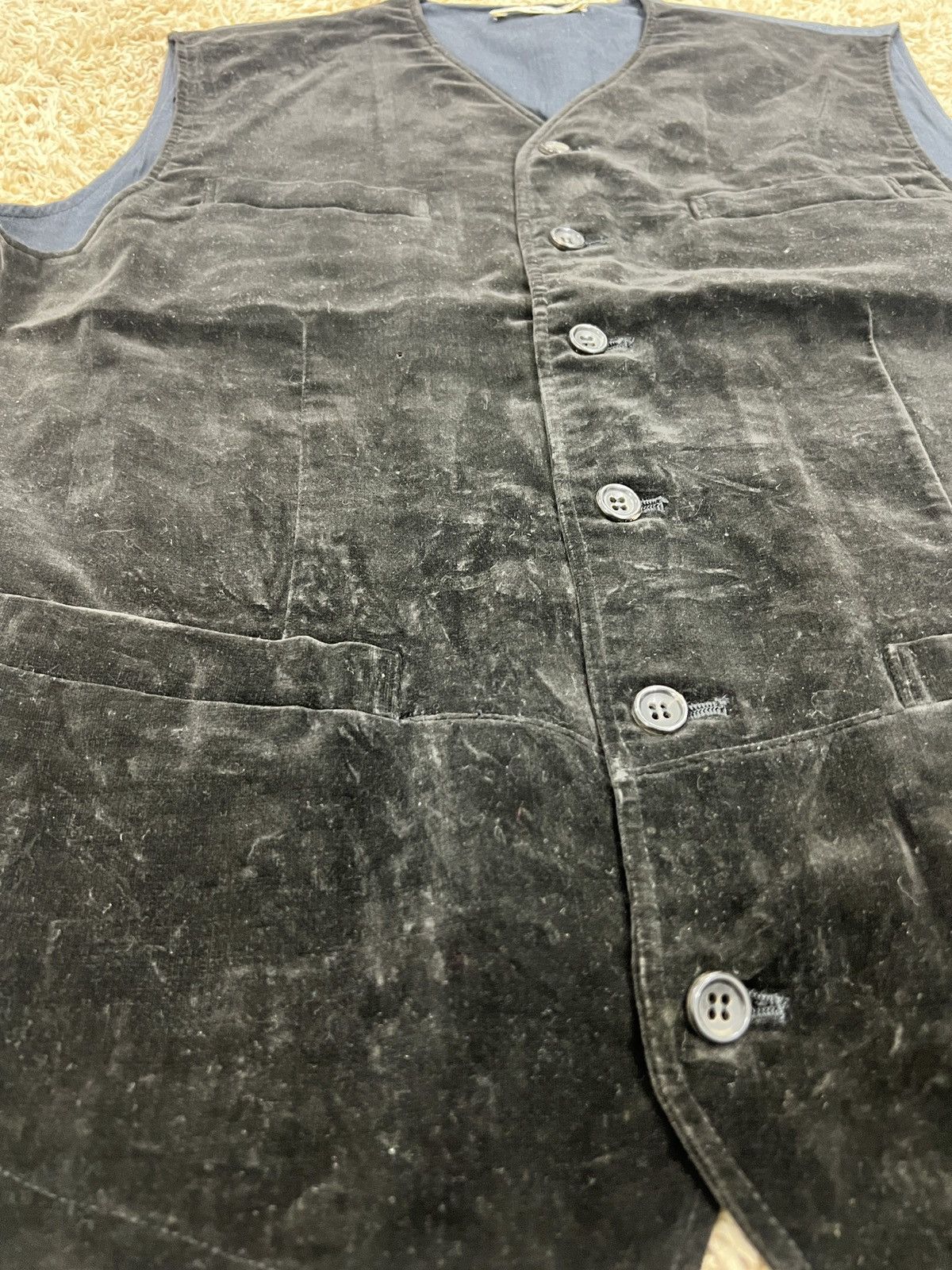 Comme des Garcons × Comme des Garcons Homme Plus × Japanese Brand Rare Comme des Garcons velvet Vest Size US M / EU 48-50 / 2 - 5 Thumbnail