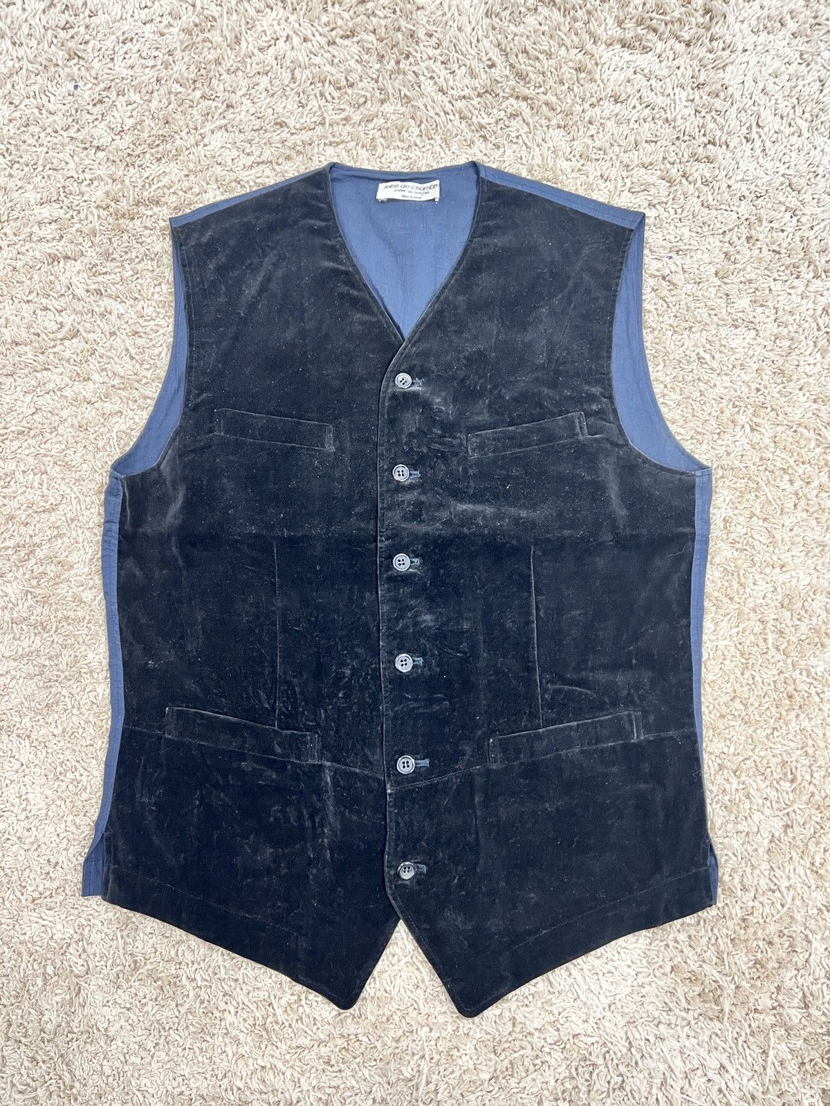 Comme des Garcons × Comme des Garcons Homme Plus × Japanese Brand Rare Comme des Garcons velvet Vest Size US M / EU 48-50 / 2 - 1 Thumbnail