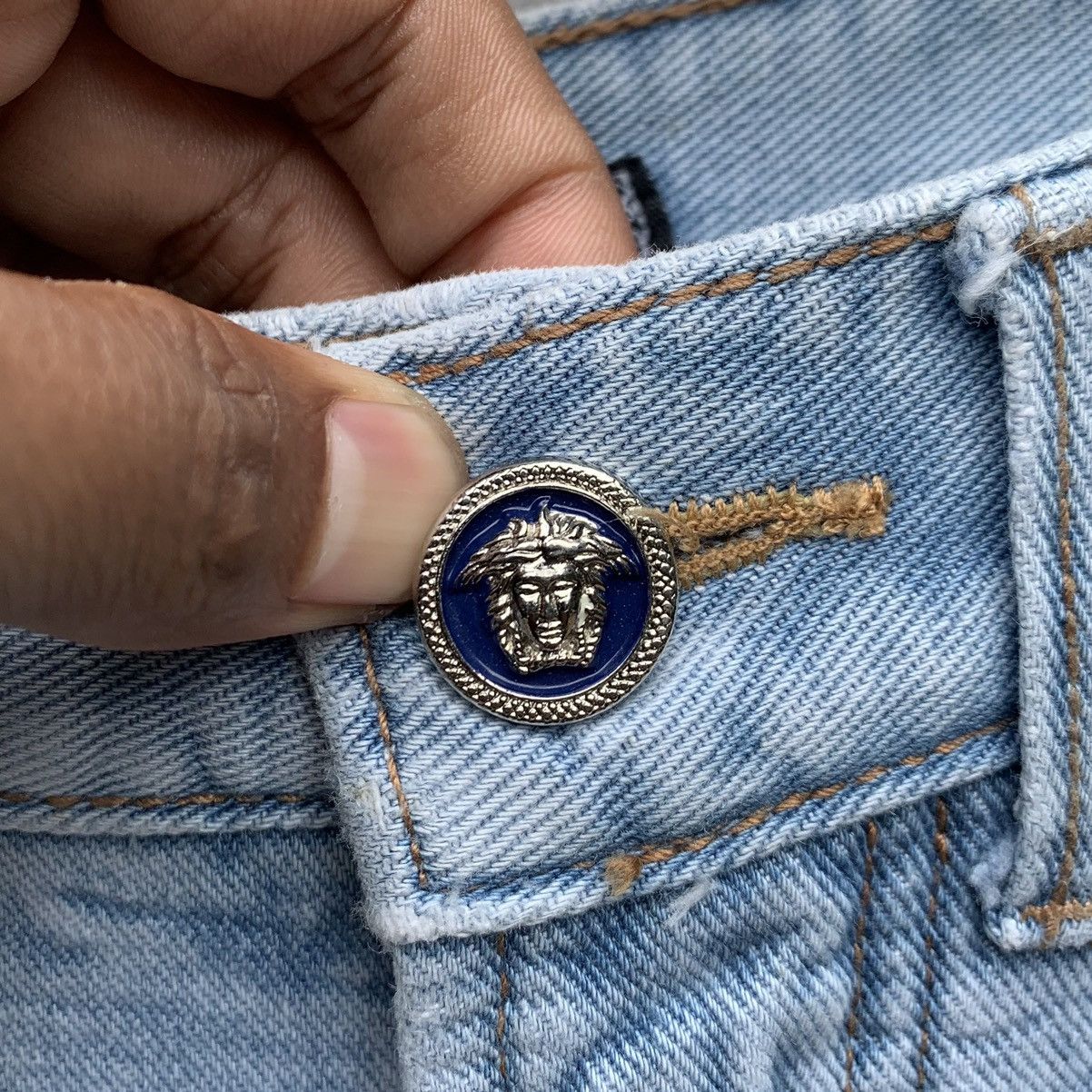 Versace × Vintage 90s Vintage Versace Jeans Couture Versace Streetwear Size 25" / US 0 / IT 36 - 8 Thumbnail