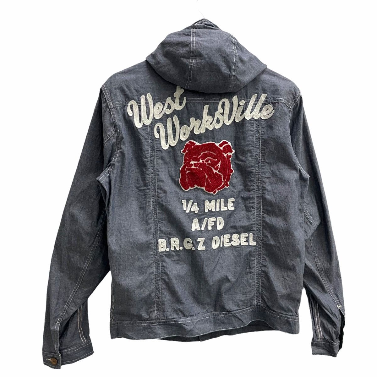 Diesel 💥DIESEL BULLDOG EMBROIDERED CHAMBRAY JACKET Size US M / EU 48-50 / 2 - 3 Thumbnail