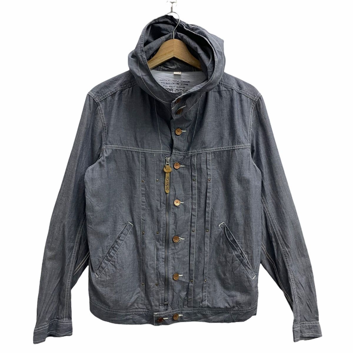 Diesel 💥DIESEL BULLDOG EMBROIDERED CHAMBRAY JACKET Size US M / EU 48-50 / 2 - 4 Thumbnail