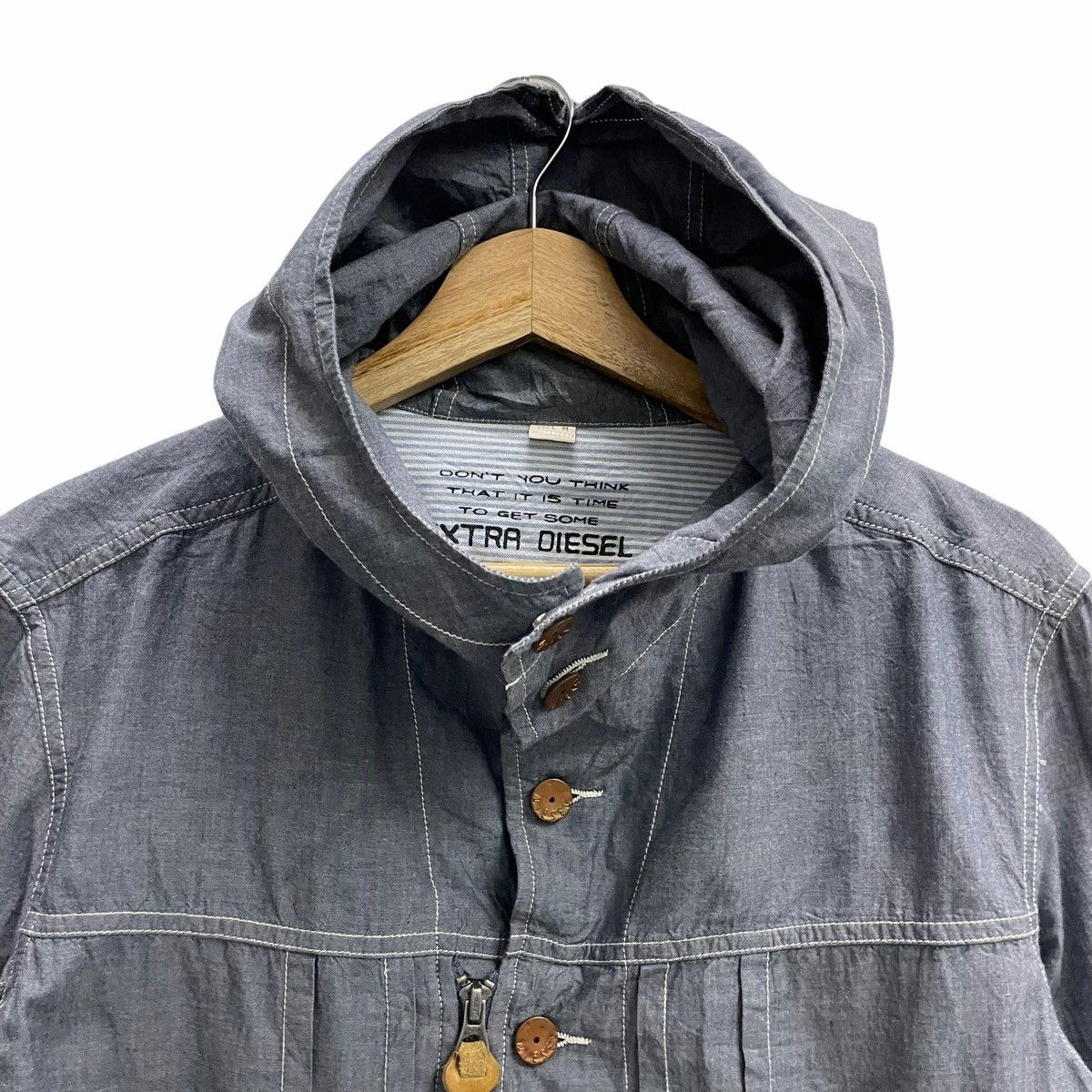 Diesel 💥DIESEL BULLDOG EMBROIDERED CHAMBRAY JACKET Size US M / EU 48-50 / 2 - 5 Thumbnail