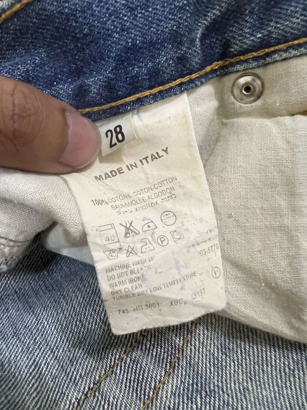Helmut Lang GRAIL🔥1998 Helmut Lang Vintage Sanded Broken Denim Painter Size US 28 / EU 44 - 8 Thumbnail