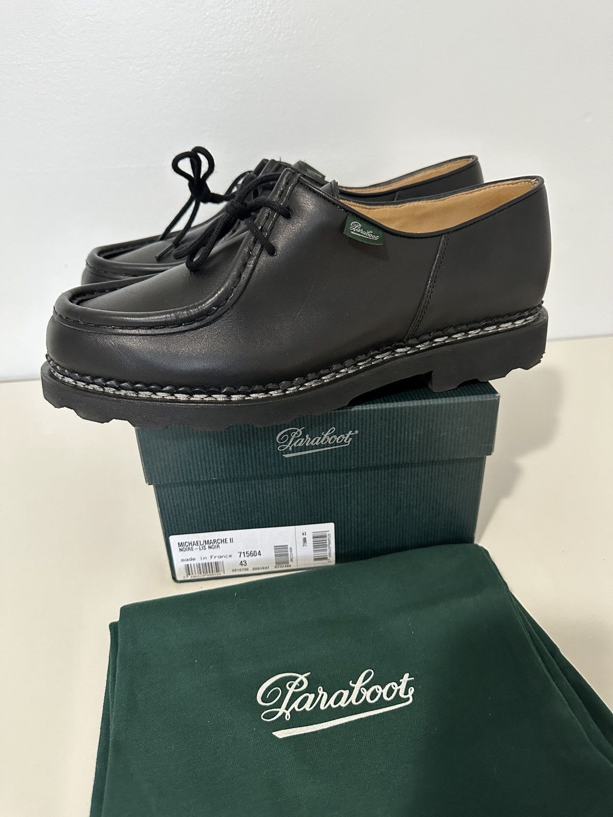 Paraboot Paraboot Michael Black Leather Shoes EU 43 / USA 10 | Grailed