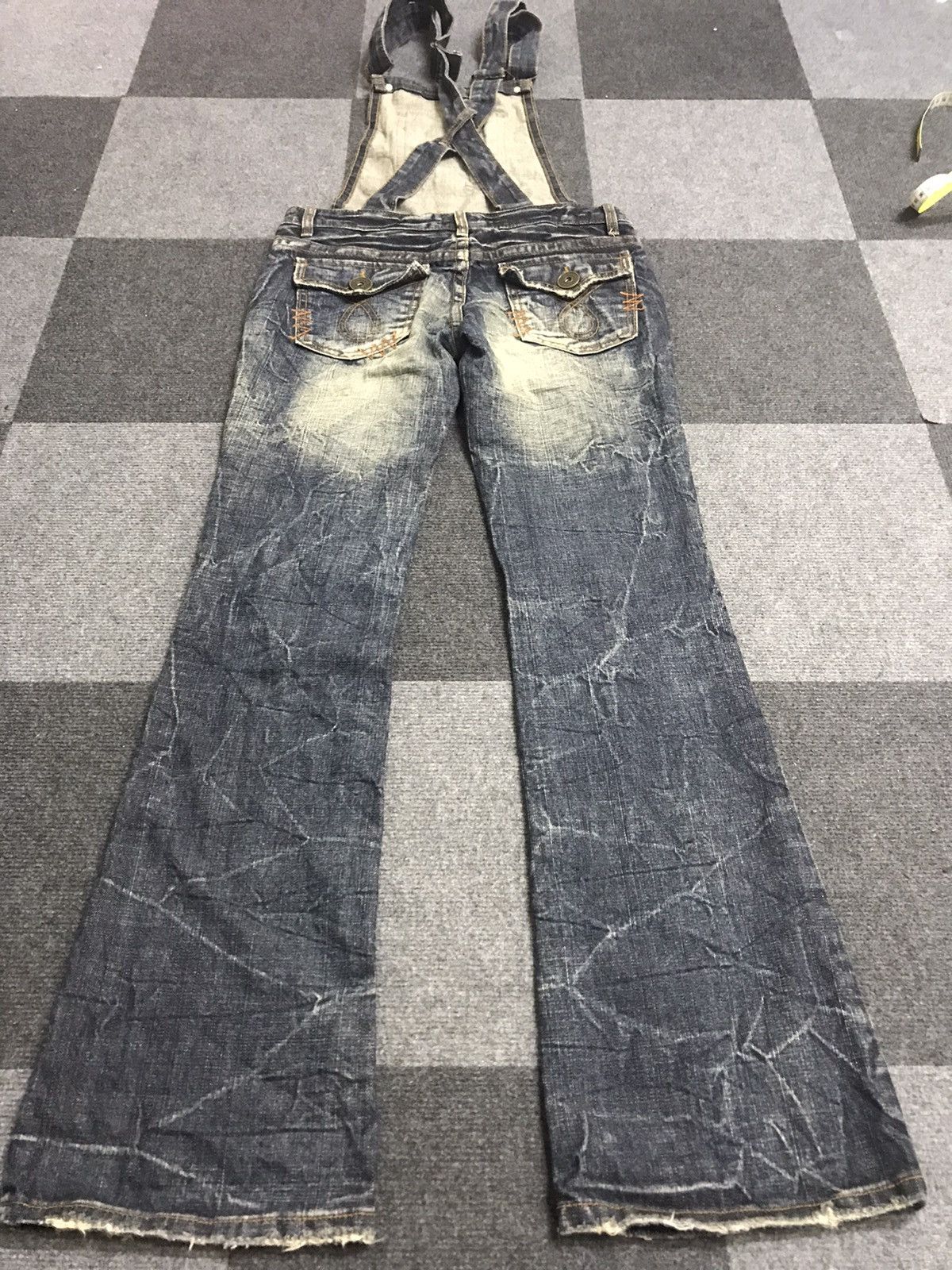 Japanese Brand 💥FLARE💥MARAXIA Flare Stonewash Denim Overall Size 30" / US 8 / IT 44 - 17 Thumbnail
