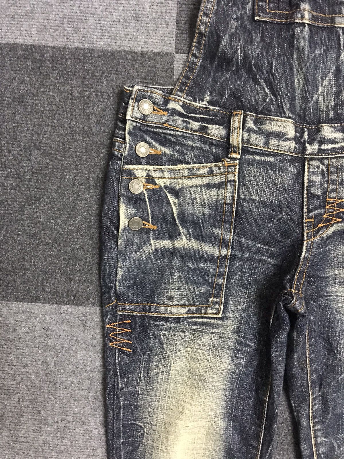 Japanese Brand 💥FLARE💥MARAXIA Flare Stonewash Denim Overall Size 30" / US 8 / IT 44 - 8 Thumbnail