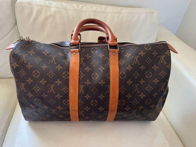image of Louis Vuitton Keepall 45 Duffle in Brown, Men's