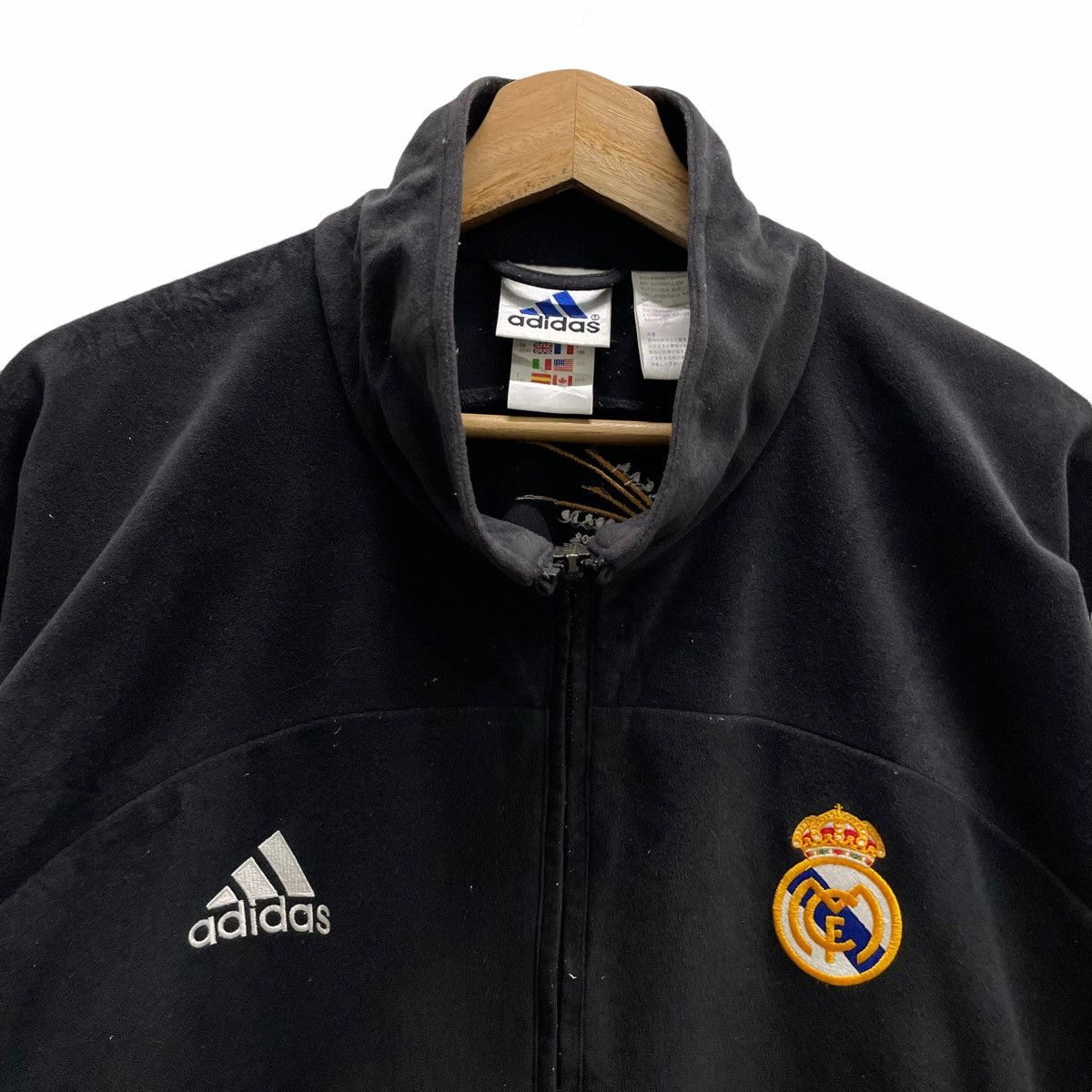 Adidas × Sports Specialties 💥 90s Adidas x Real Madrid Zipper Light Jacket Size US XL / EU 56 / 4 - 4 Thumbnail