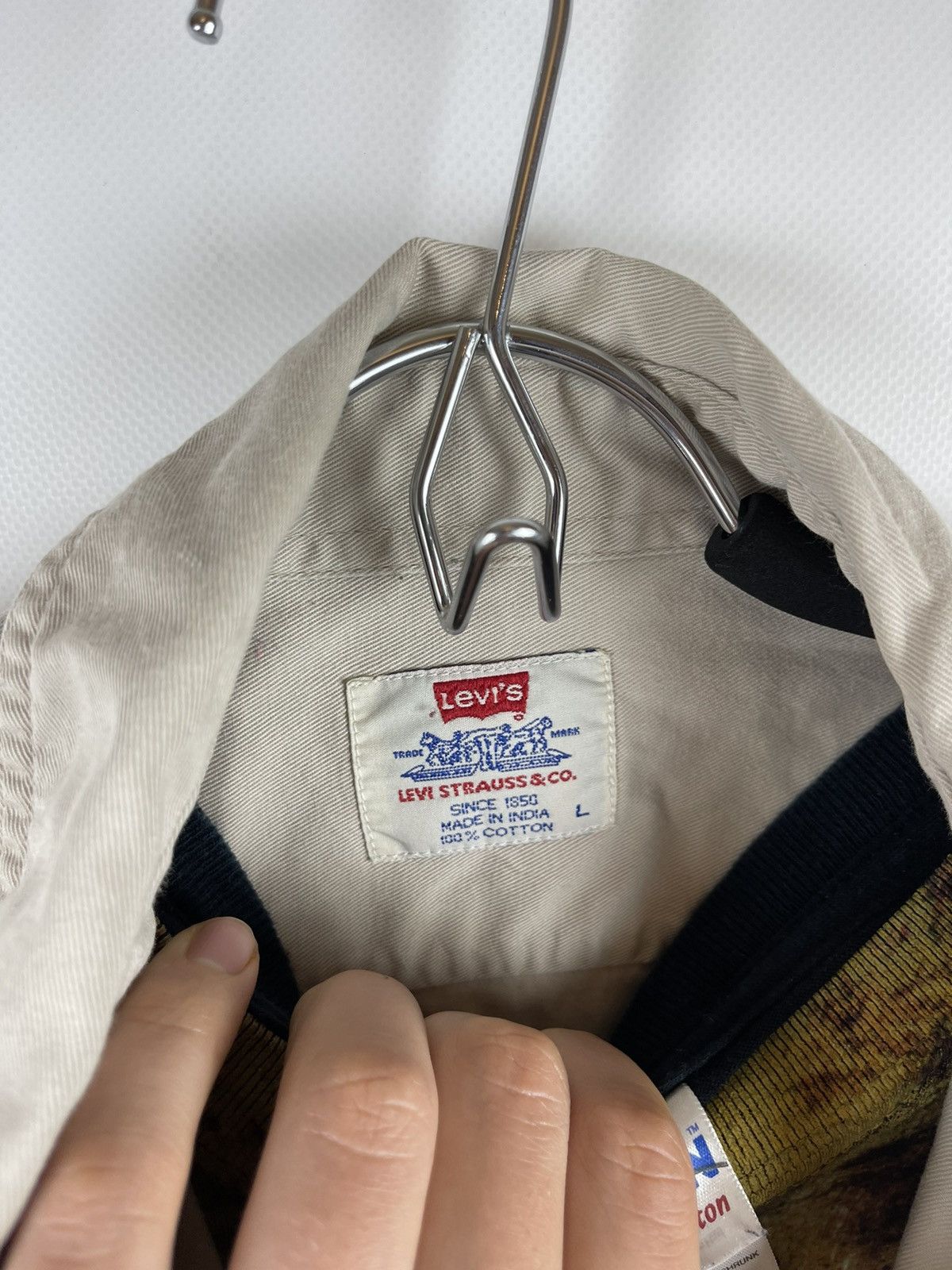 Levi's Levi’s vintage 90s beige denim tab shirt overshirt oversized Size US L / EU 52-54 / 3 - 8 Thumbnail