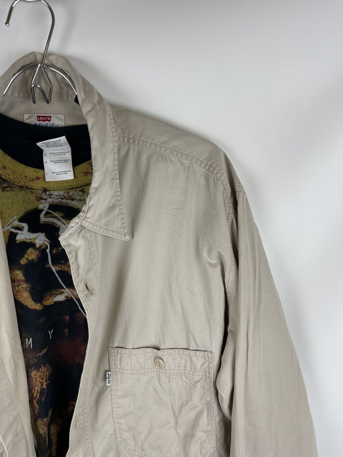 Levi's Levi’s vintage 90s beige denim tab shirt overshirt oversized Size US L / EU 52-54 / 3 - 5 Thumbnail