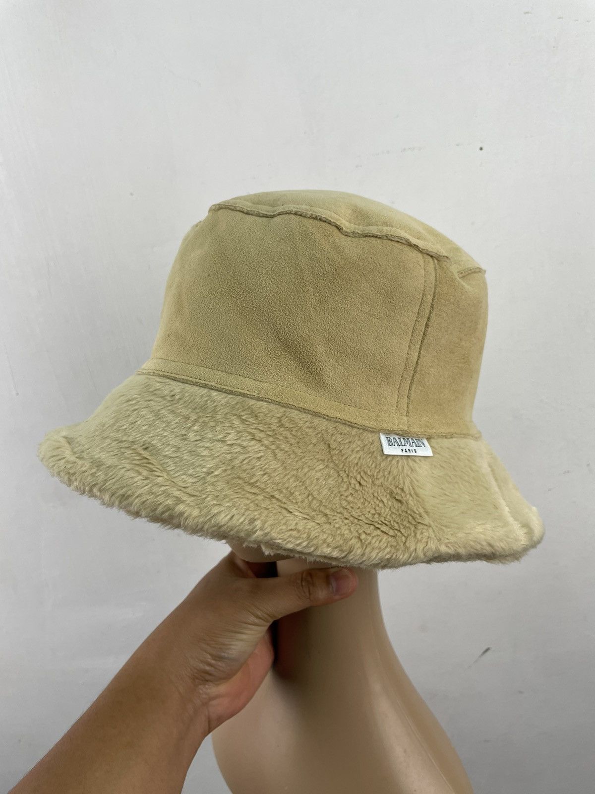 Pierre Balmain ARCHIVE🔥 Vintage Balmain Paris Mohair Fleece Bucket Hat Size ONE SIZE - 1 Thumbnail