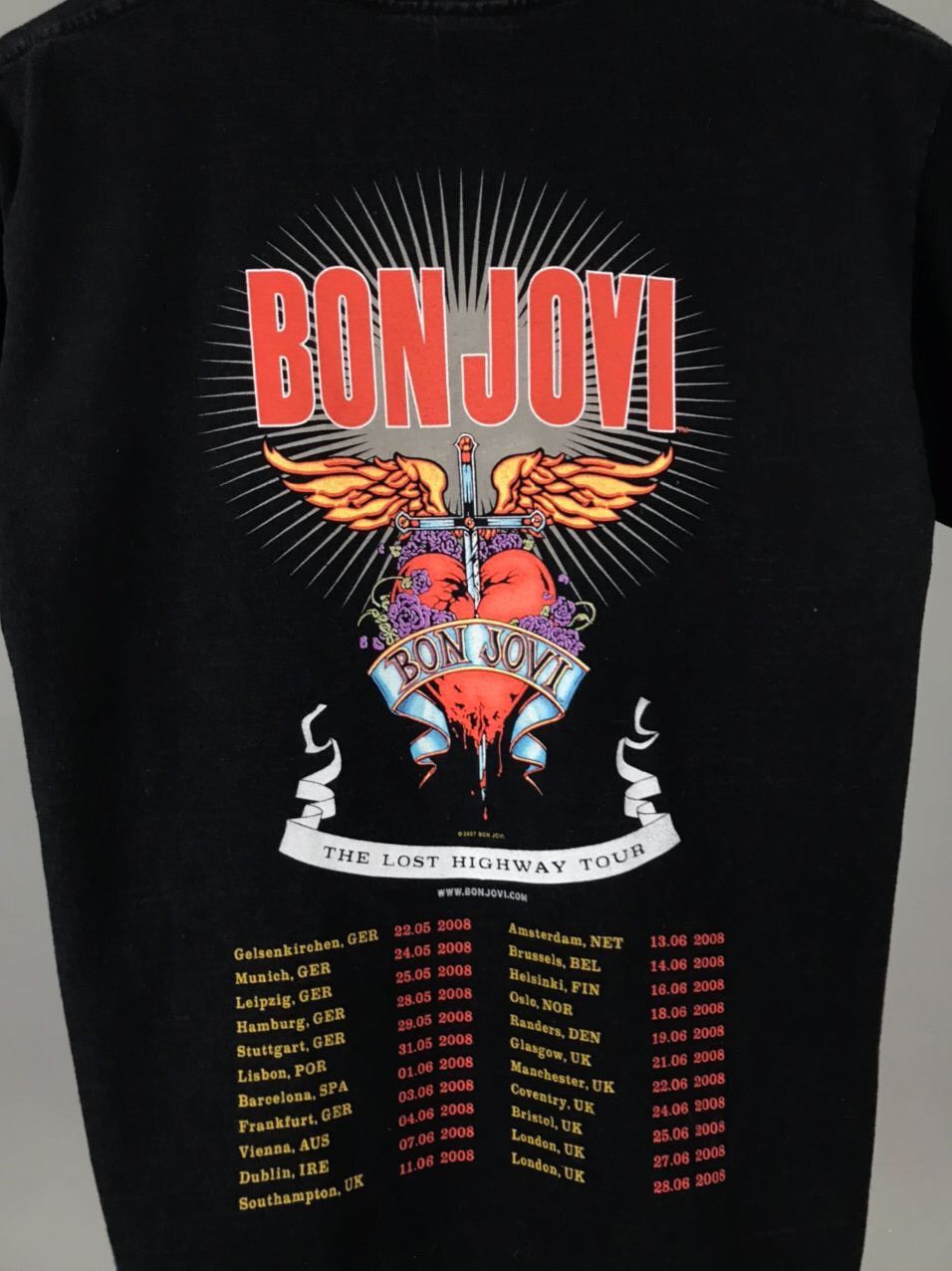 Band Tees × Bon Jovi × Vintage Bon Jovi 2007 Vintage Rock Band Tour Tee Size US S / EU 44-46 / 1 - 5 Thumbnail