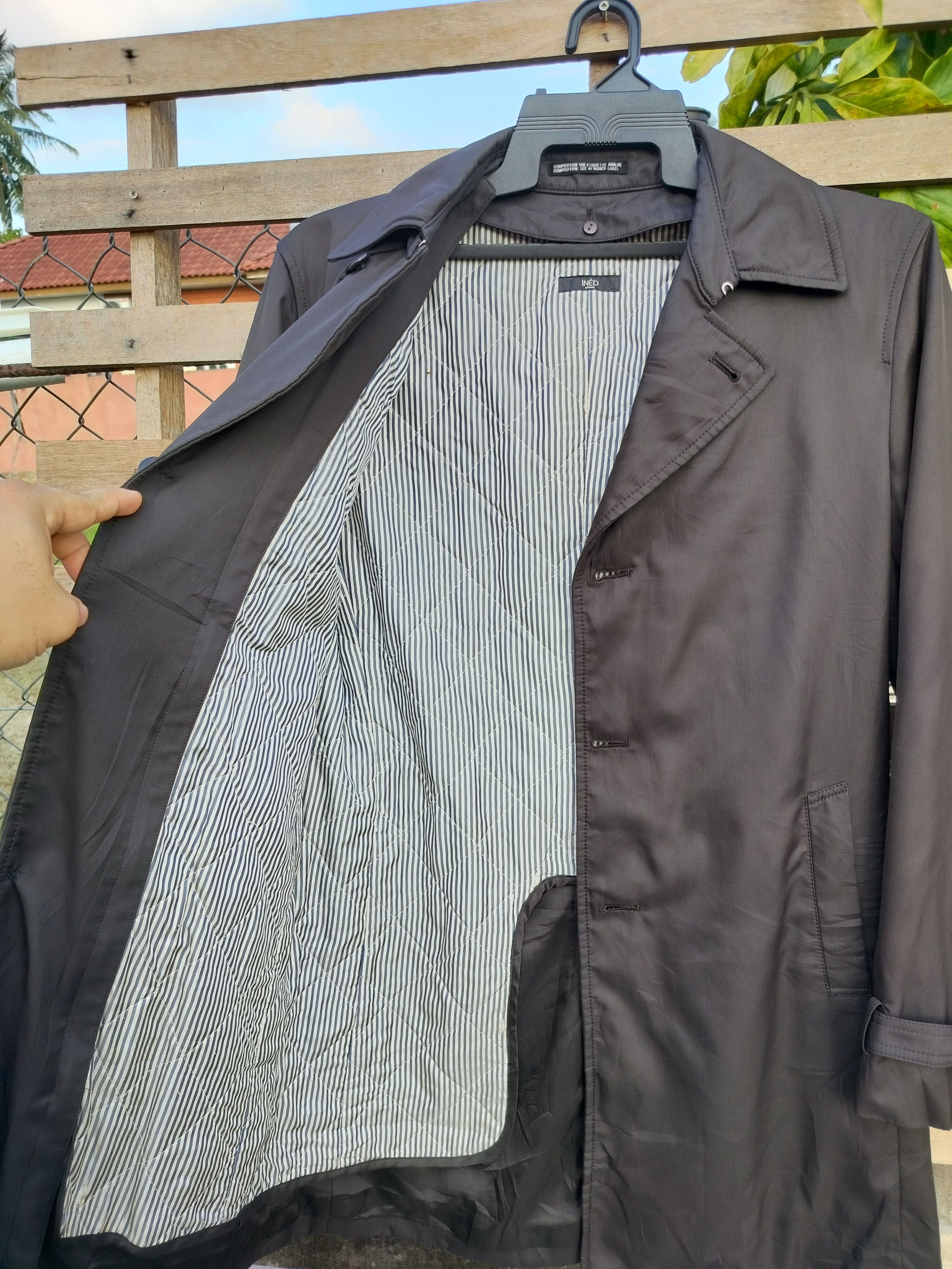 Designer × Japanese Brand × Yohji Yamamoto INED BY YOHJI YAMAMOTO TRENCH COAT WITH BELT Size US M / EU 48-50 / 2 - 5 Thumbnail
