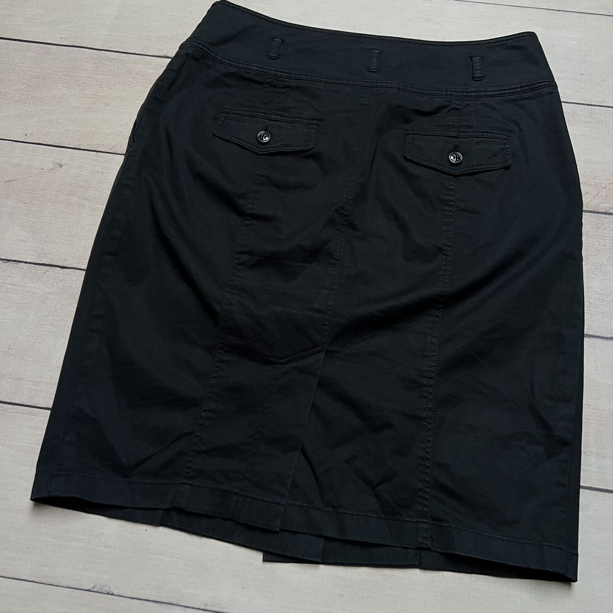 Burberry × Designer Burberry Burberrys Midi Skirt Black Buttons Y2K Size 32" / US 10 / IT 46 - 5 Thumbnail