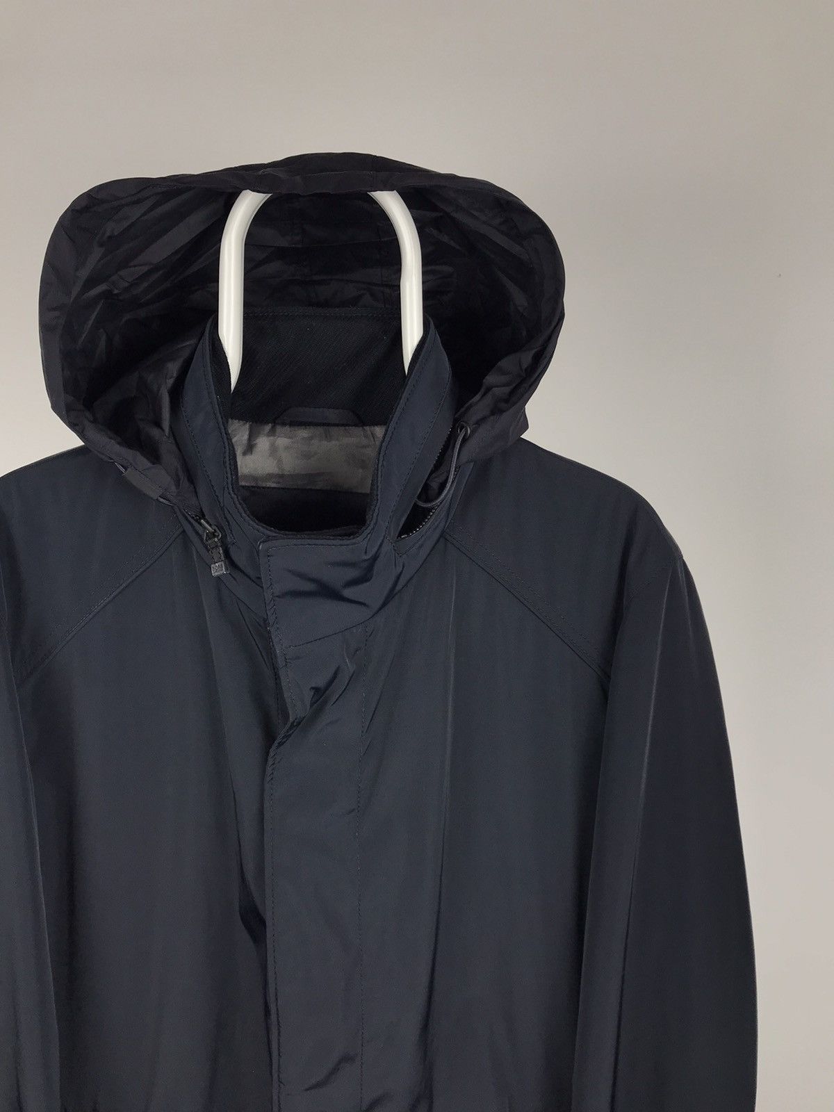 Vintage Vintage Techwear Hugo Boss Navy Nylon Long Coat Jacket | Grailed