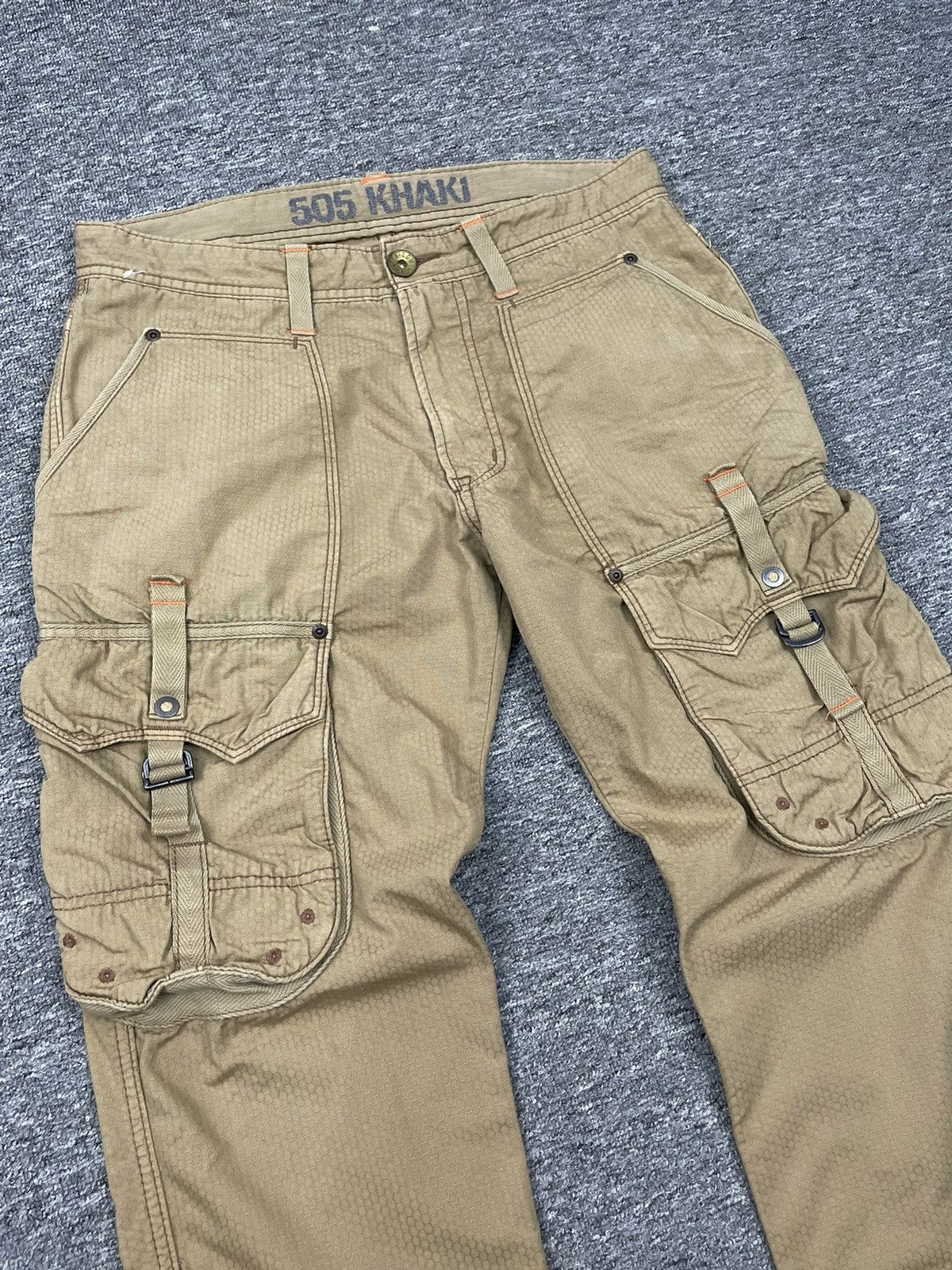 Edwin Vintage Edwin 505 Khaki Tactical Cargo Pant Size US 32 / EU 48 - 4 Thumbnail