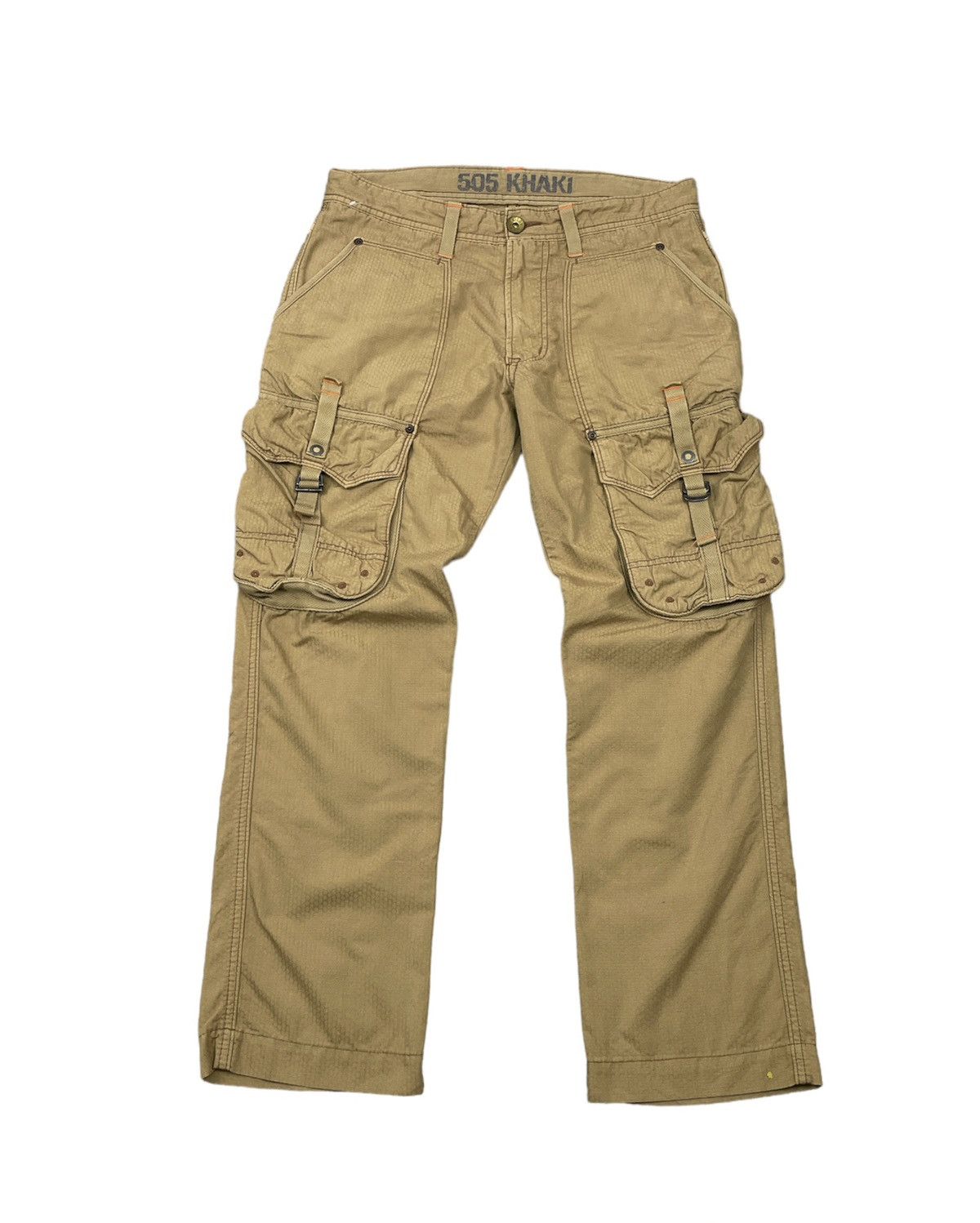 Edwin Vintage Edwin 505 Khaki Tactical Cargo Pant Size US 32 / EU 48 - 2 Thumbnail