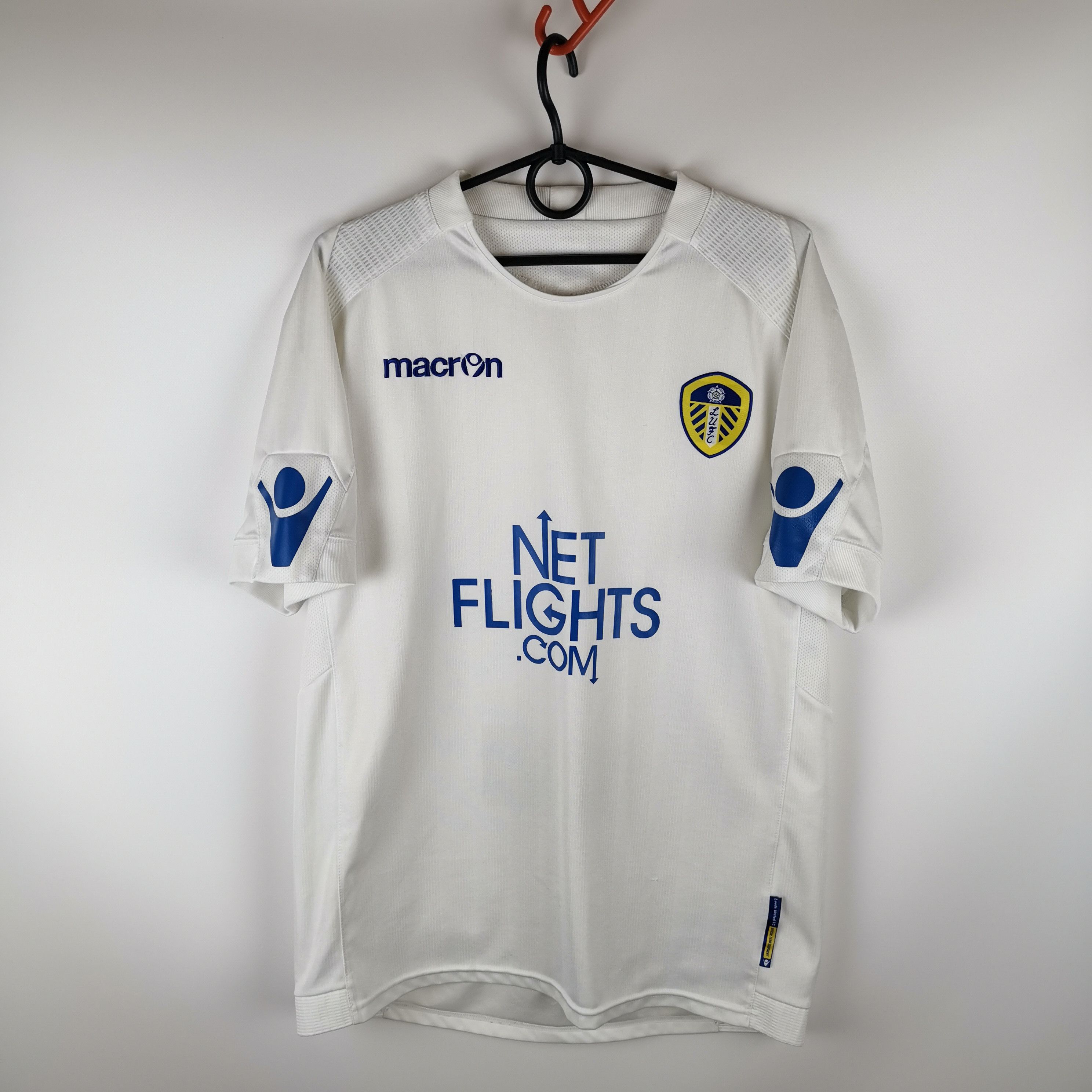 Macron Macron Leeds United 2010 2011 home soccer jersey football Size US L / EU 52-54 / 3 - 1 Thumbnail