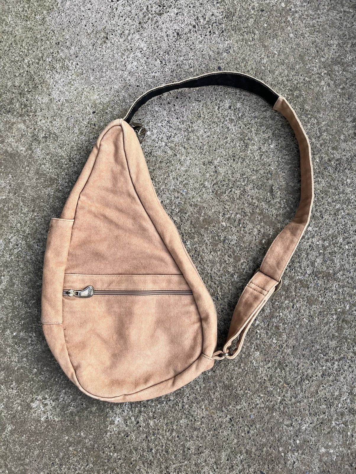 Vintage Ameri Healthy Sling Bag Workwear Style Utility Brown