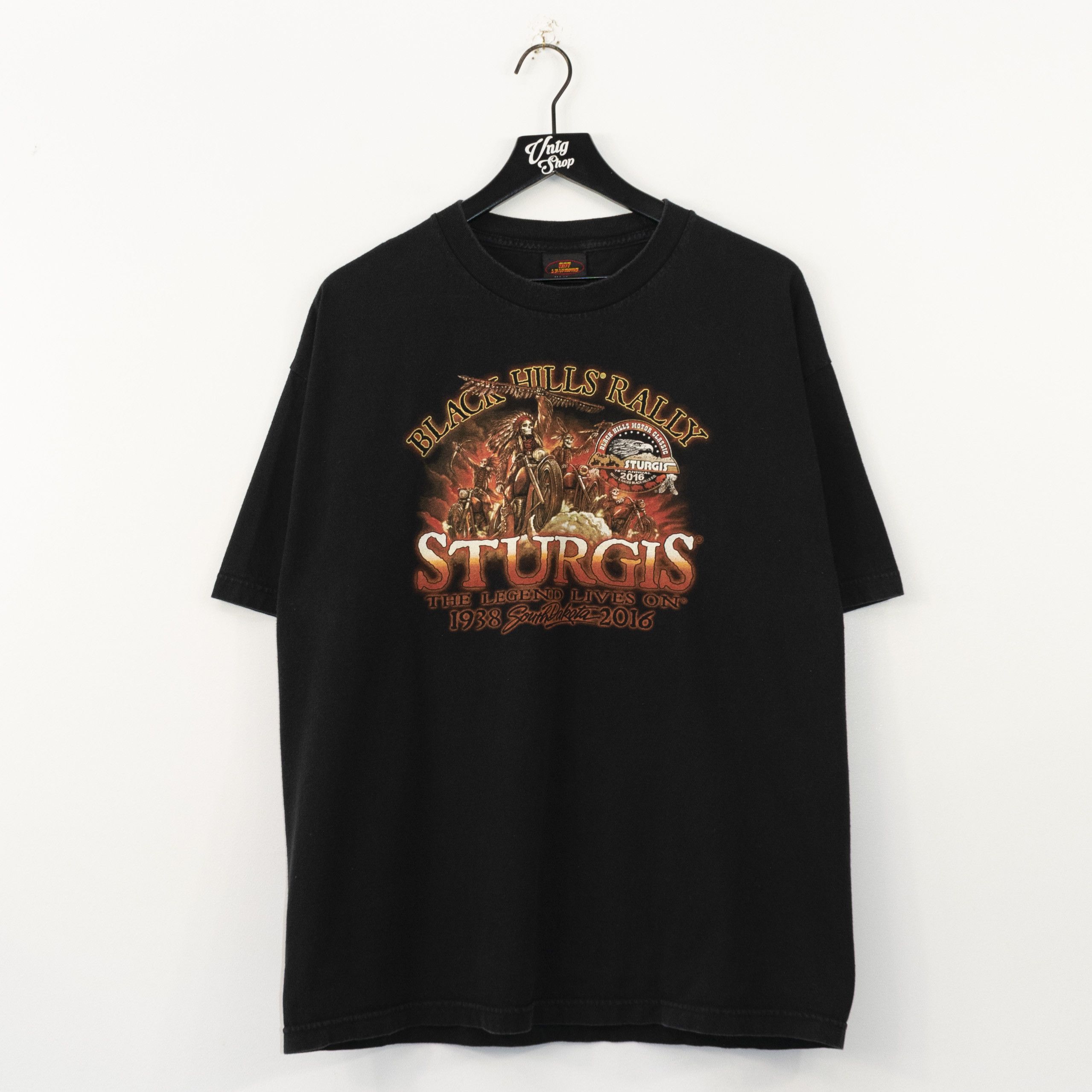 T-shirt Vintage Daytona Beach Florida 'Feel The Thunder' - Taille L | Occasion En Très Bon état, Style Graphique