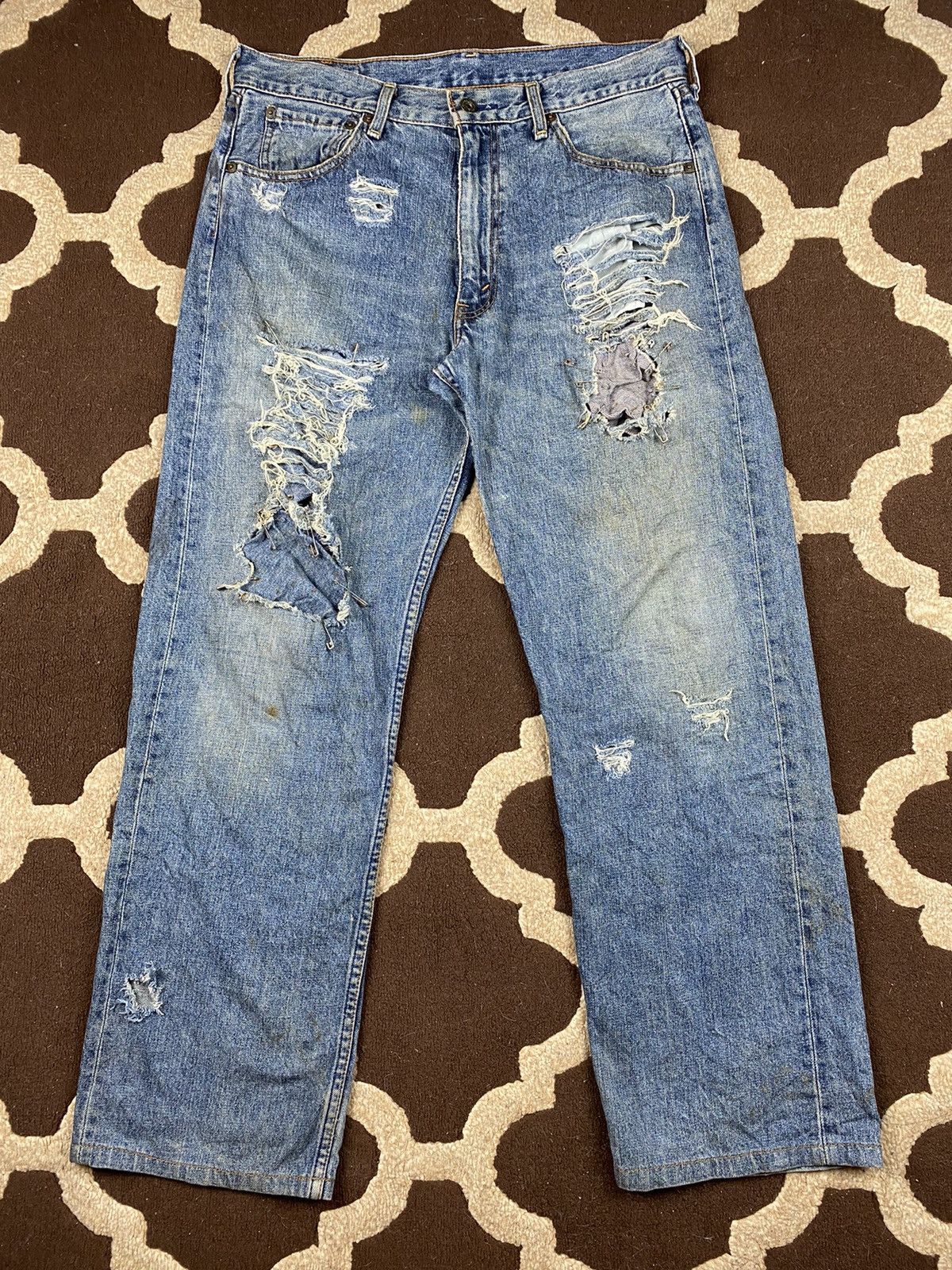 Levi's × Vintage Vintage Levis 503 Custom Distressed Size US 33 - 2 Thumbnail