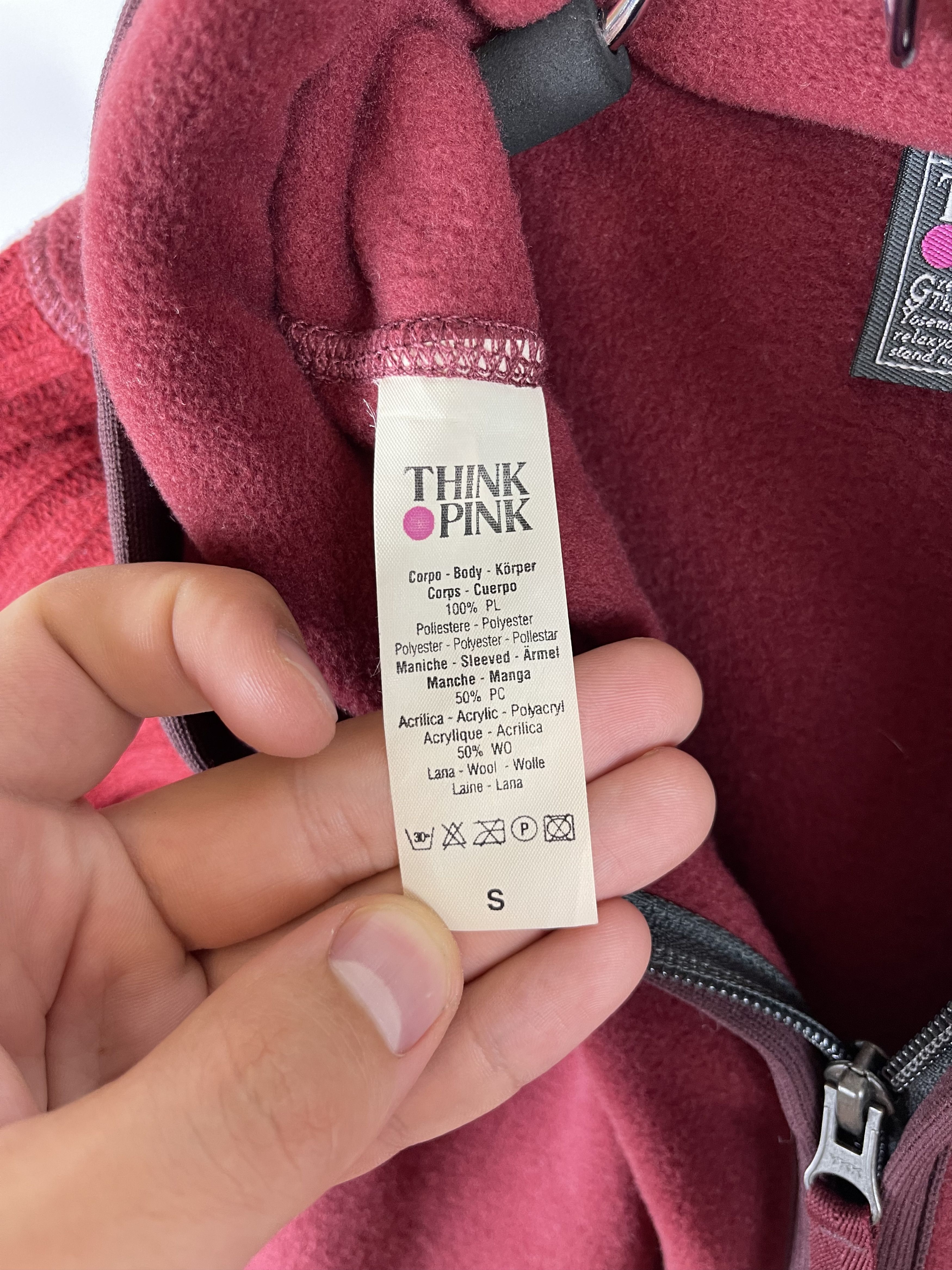 Japanese Brand Think Pink vintage fleece with wool sleeve hype jacket Size US S / EU 44-46 / 1 - 8 Thumbnail
