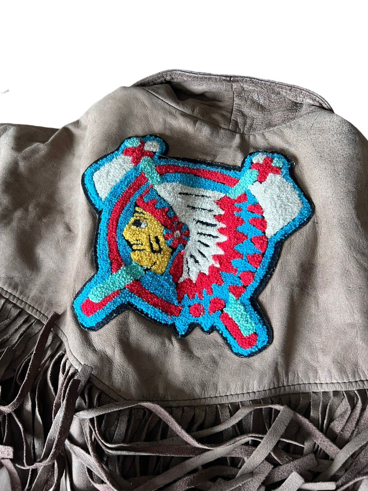 Vintage Vintage 70s Fringe Leather Jacket Indigenous Native Genuine Size US XL / EU 56 / 4 - 5 Thumbnail