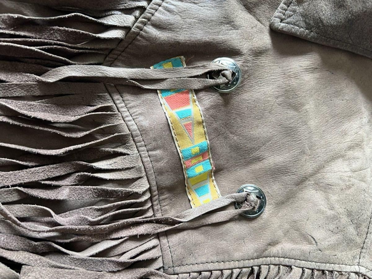Vintage Vintage 70s Fringe Leather Jacket Indigenous Native Genuine Size US XL / EU 56 / 4 - 7 Thumbnail