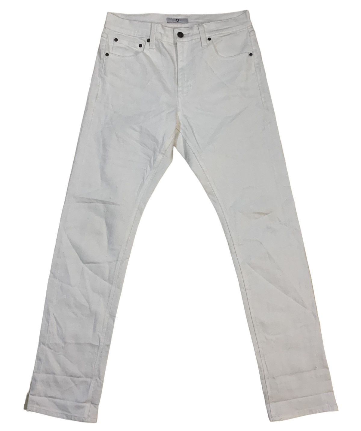 jill sander x uniqlo +J slim fit white denim