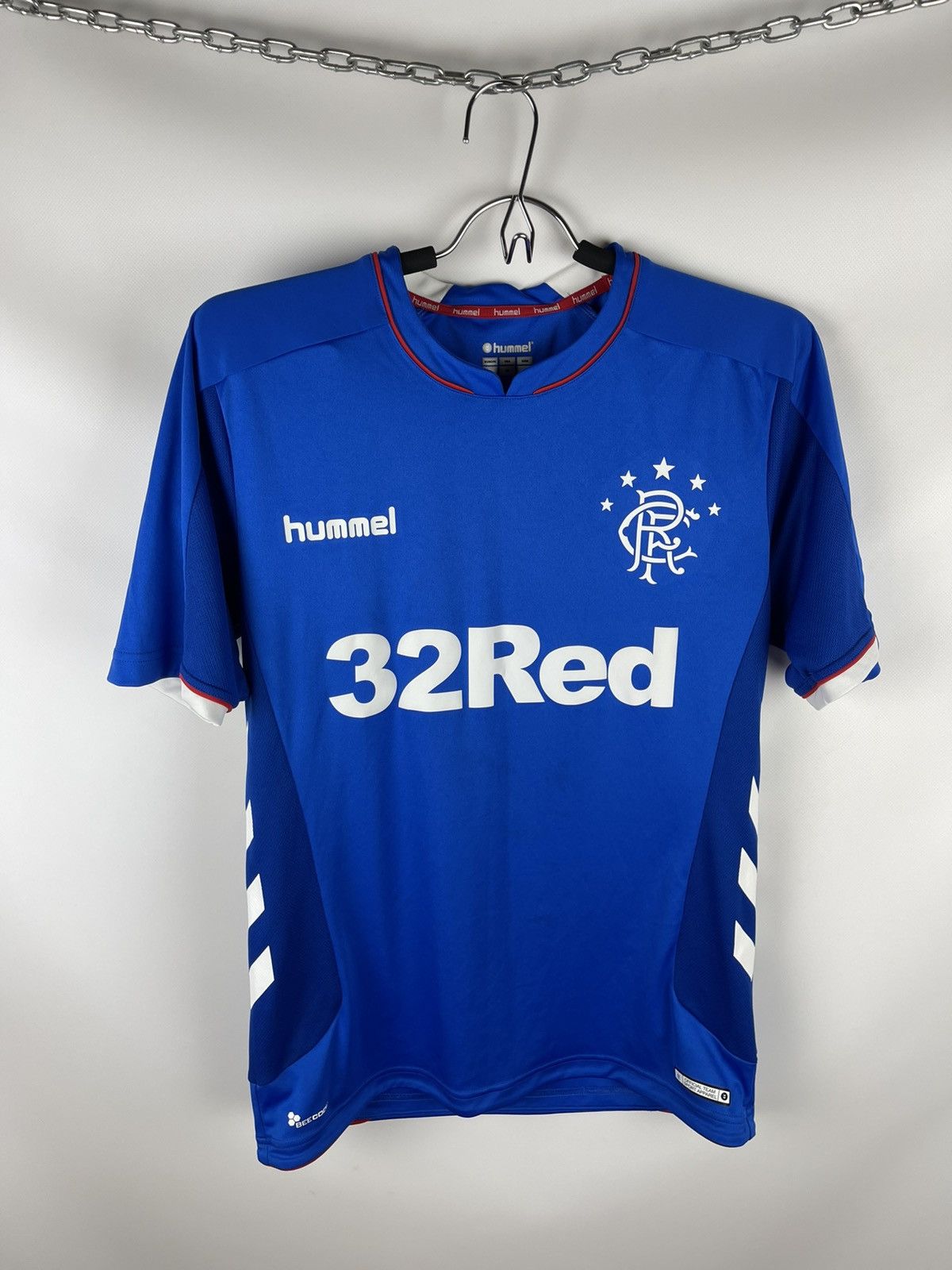 Hummel Hummel Rangers 2018 2019 home soccer jersey football shirt Size US S / EU 44-46 / 1 - 1 Thumbnail