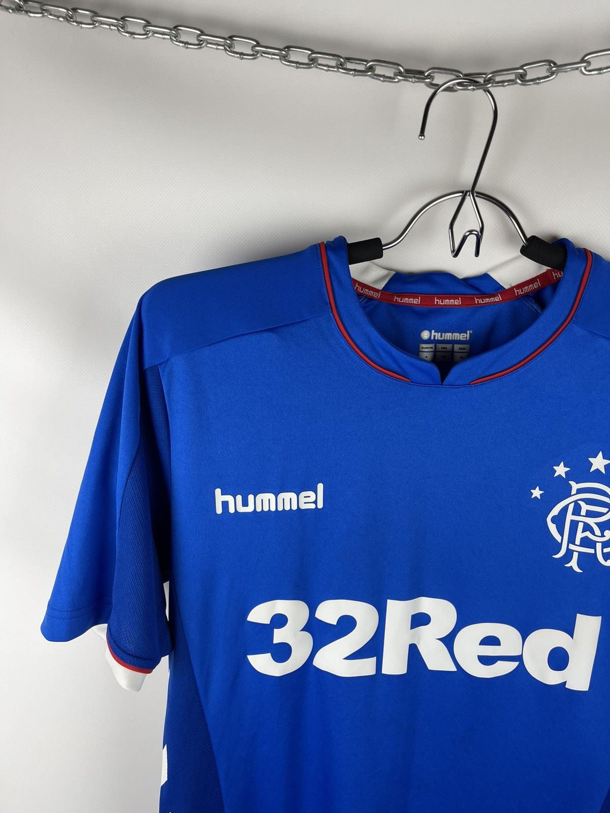 Hummel Hummel Rangers 2018 2019 home soccer jersey football shirt Size US S / EU 44-46 / 1 - 2 Thumbnail
