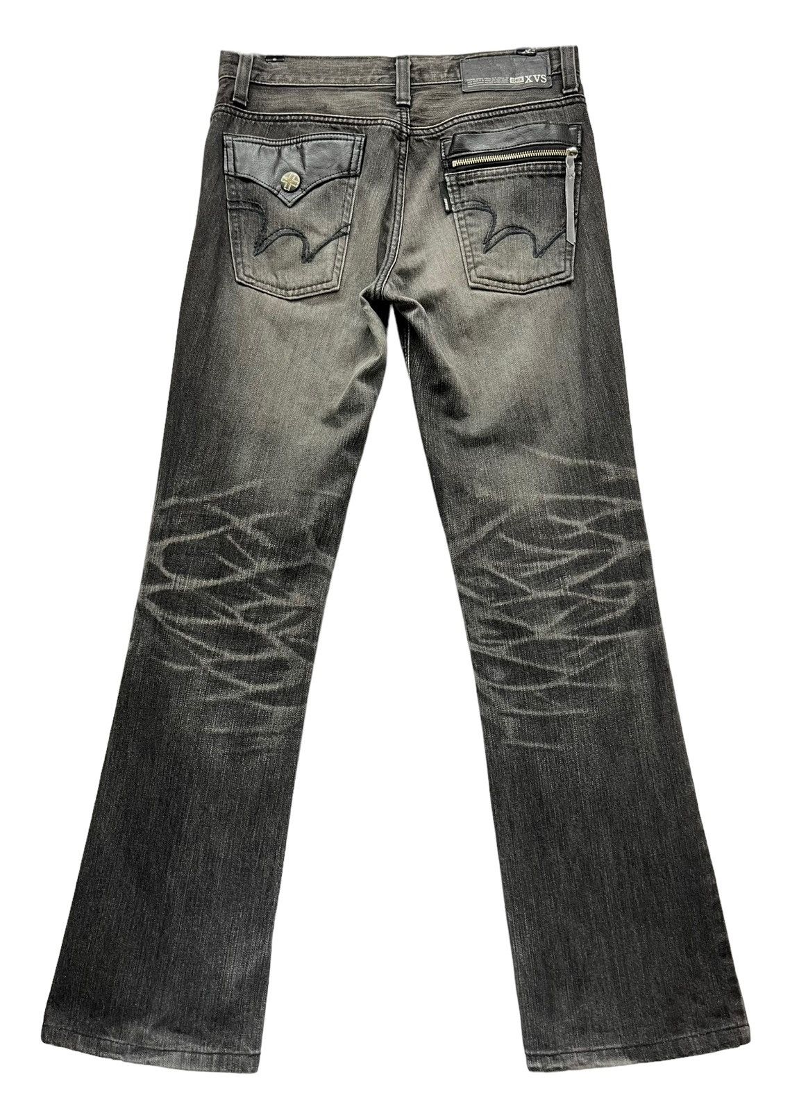 Edwin 🔥EDWIN XVS JAPAN Vintage Distressed Black Minimalist Flare Size US 31 - 2 Thumbnail