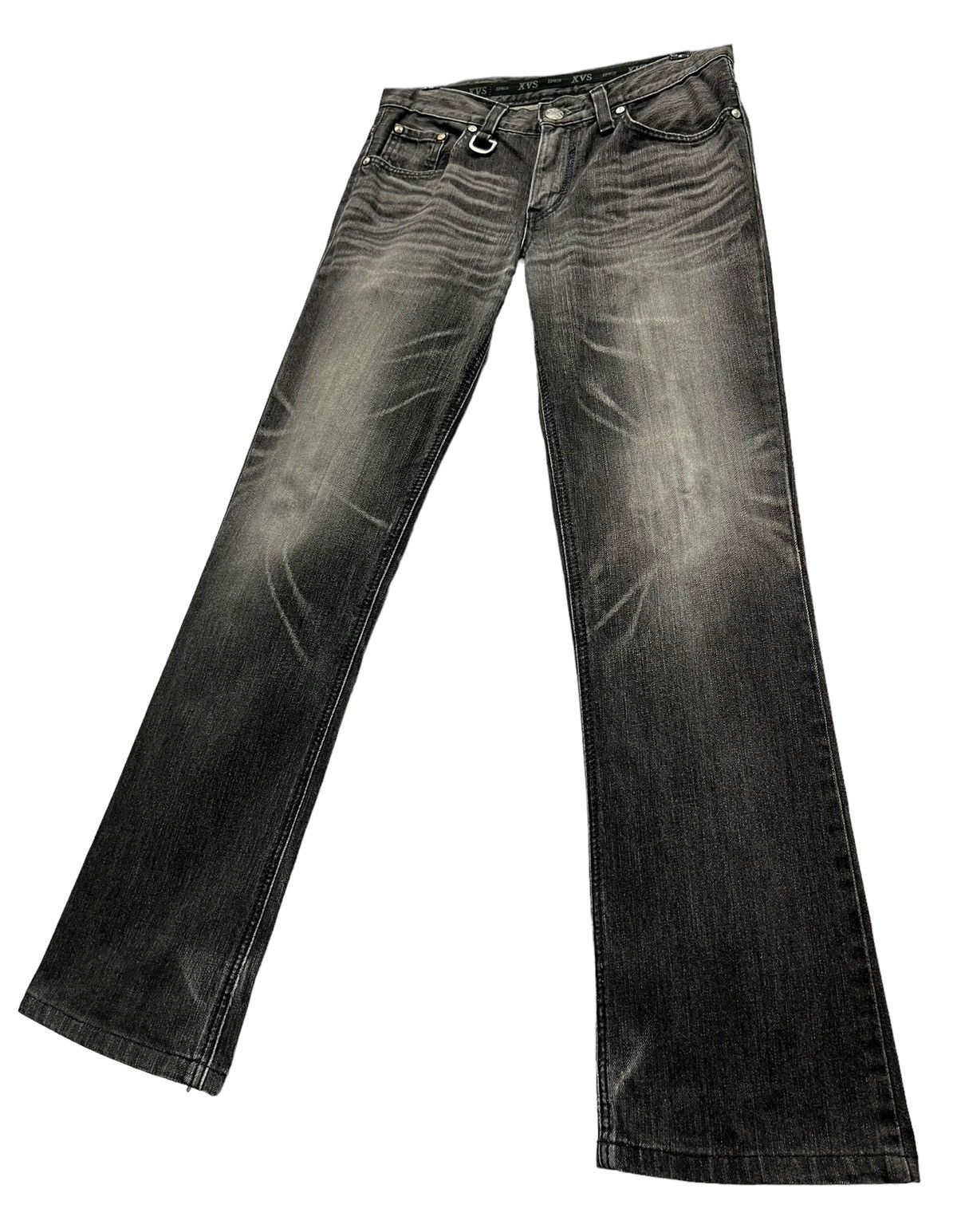 Edwin 🔥EDWIN XVS JAPAN Vintage Distressed Black Minimalist Flare Size US 31 - 3 Thumbnail