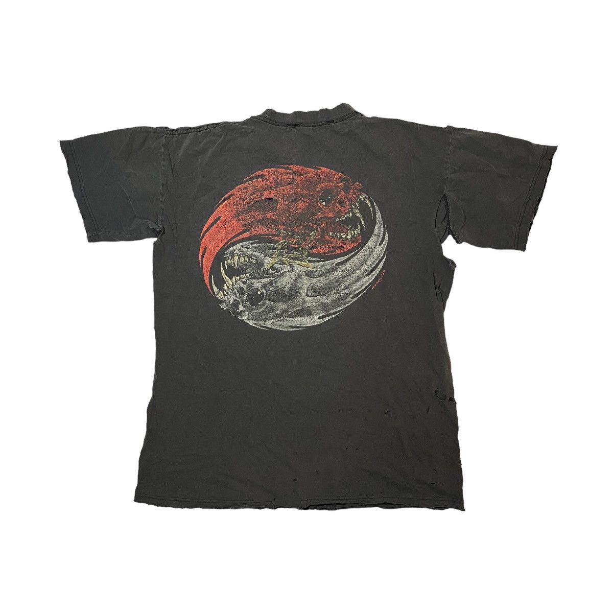 Giant × Metallica × Vintage 90s Thrashed Metallica Pushead Tee Size US L / EU 52-54 / 3 - 6 Thumbnail