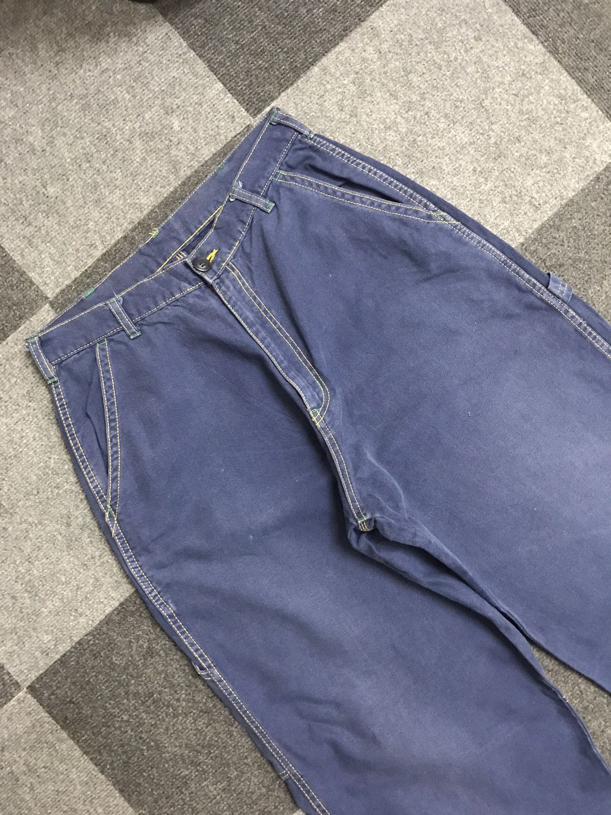 Japanese Brand × Vintage 💥BAGGY💥ROUGH&TOUGH Japan Duck Canvas Baggy Carpenter Pant Size US 29 - 4 Thumbnail