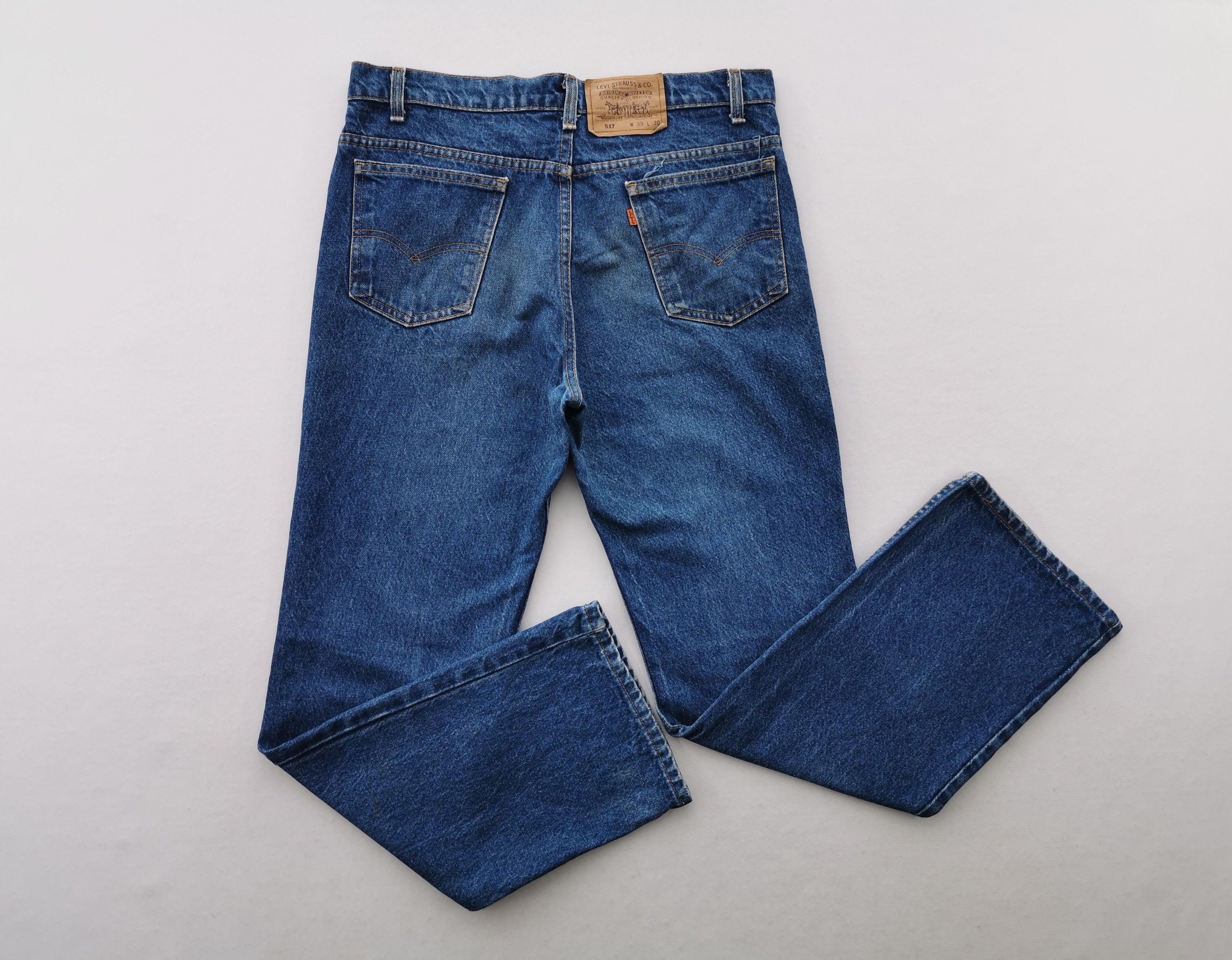 Levi's Vintage Levis Lot 517 Denim Jeans Made In USA Size 35/35x30 Size US 35 - 2 Thumbnail