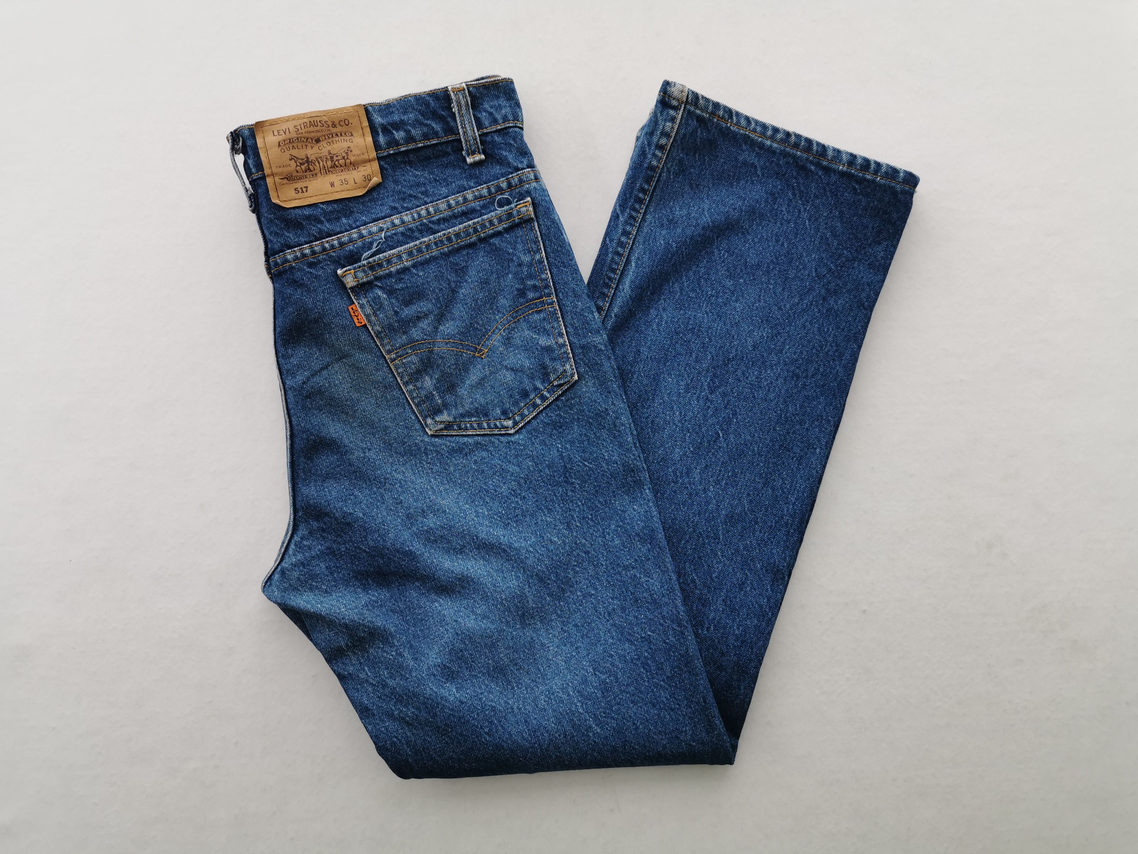 Levi's Vintage Levis Lot 517 Denim Jeans Made In USA Size 35/35x30 Size US 35 - 5 Thumbnail