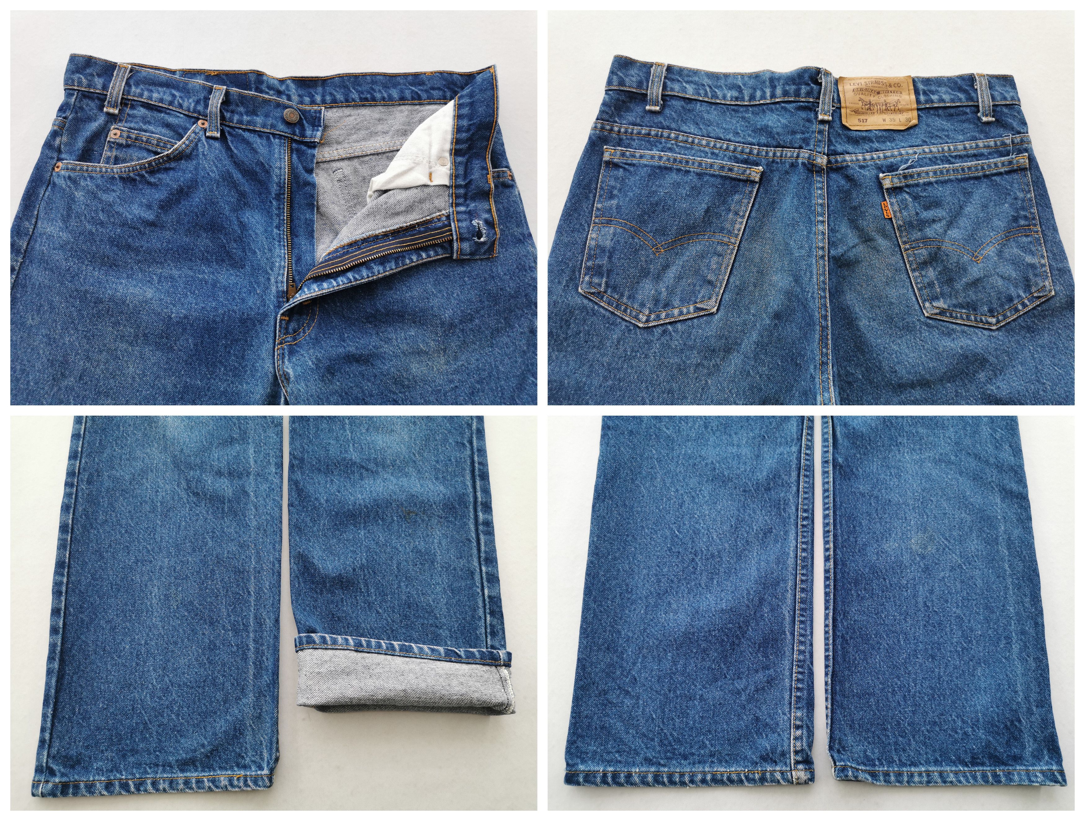 Levi's Vintage Levis Lot 517 Denim Jeans Made In USA Size 35/35x30 Size US 35 - 8 Thumbnail