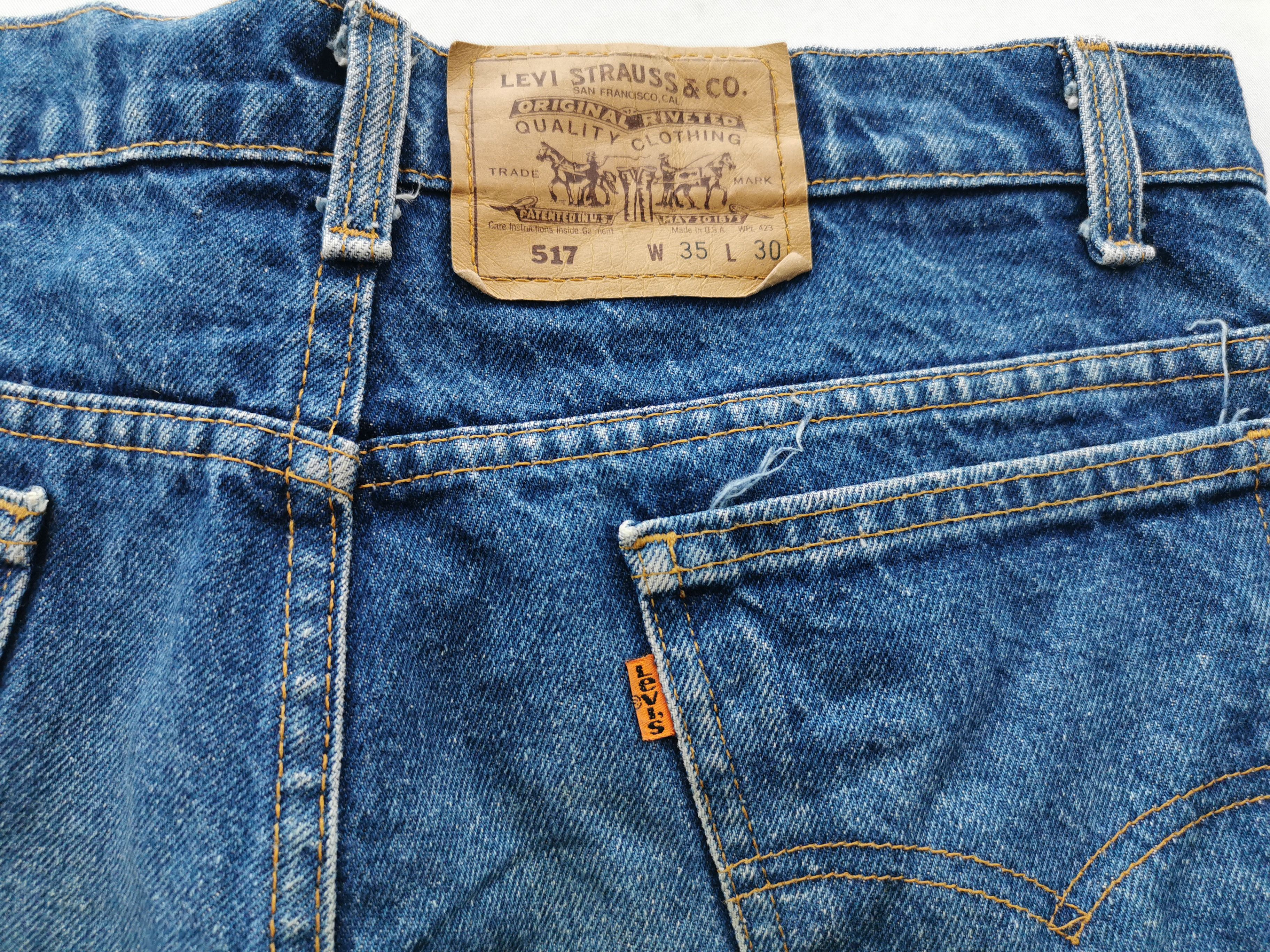 Levi's Vintage Levis Lot 517 Denim Jeans Made In USA Size 35/35x30 Size US 35 - 6 Thumbnail