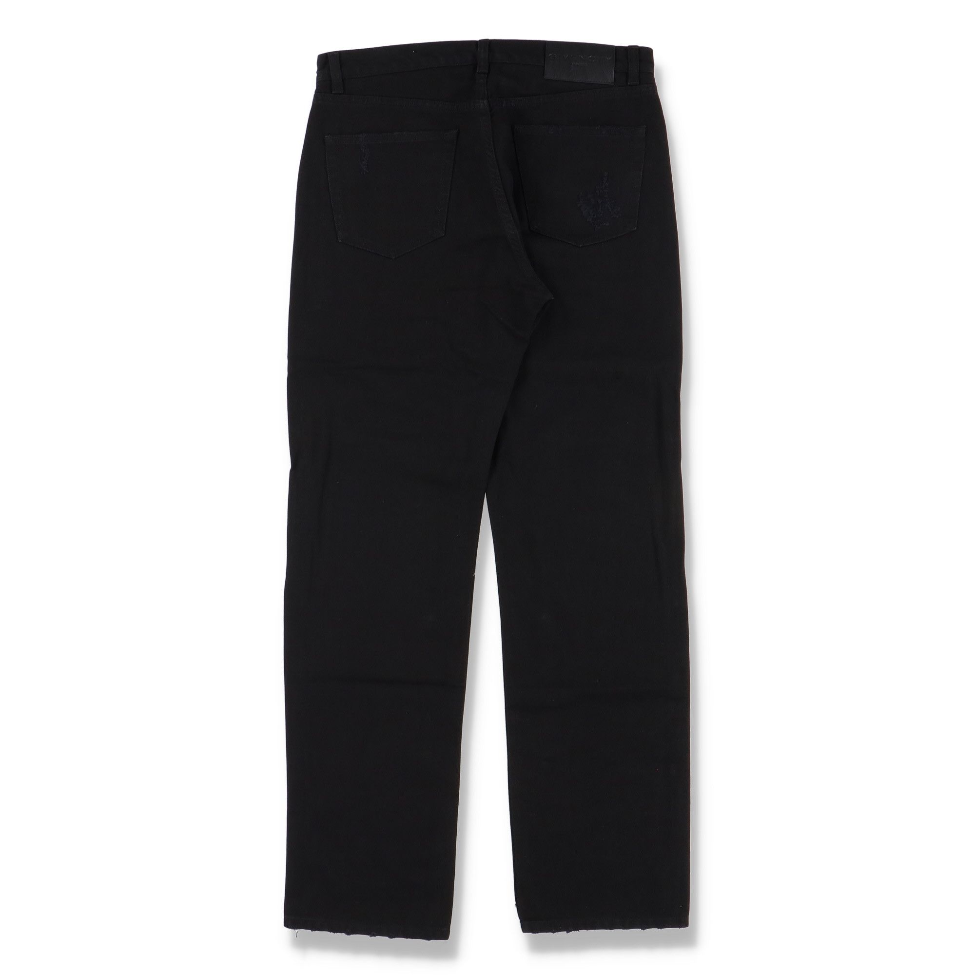 Givenchy Black Year Of The Ox Distressed Straight Jeans Size US 29 - 5 Thumbnail