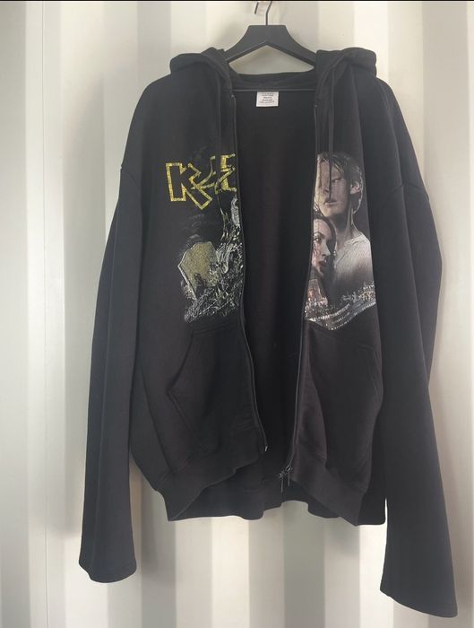 Vetements Vetements Titanic Kiss Zip Up Hoodie | Grailed