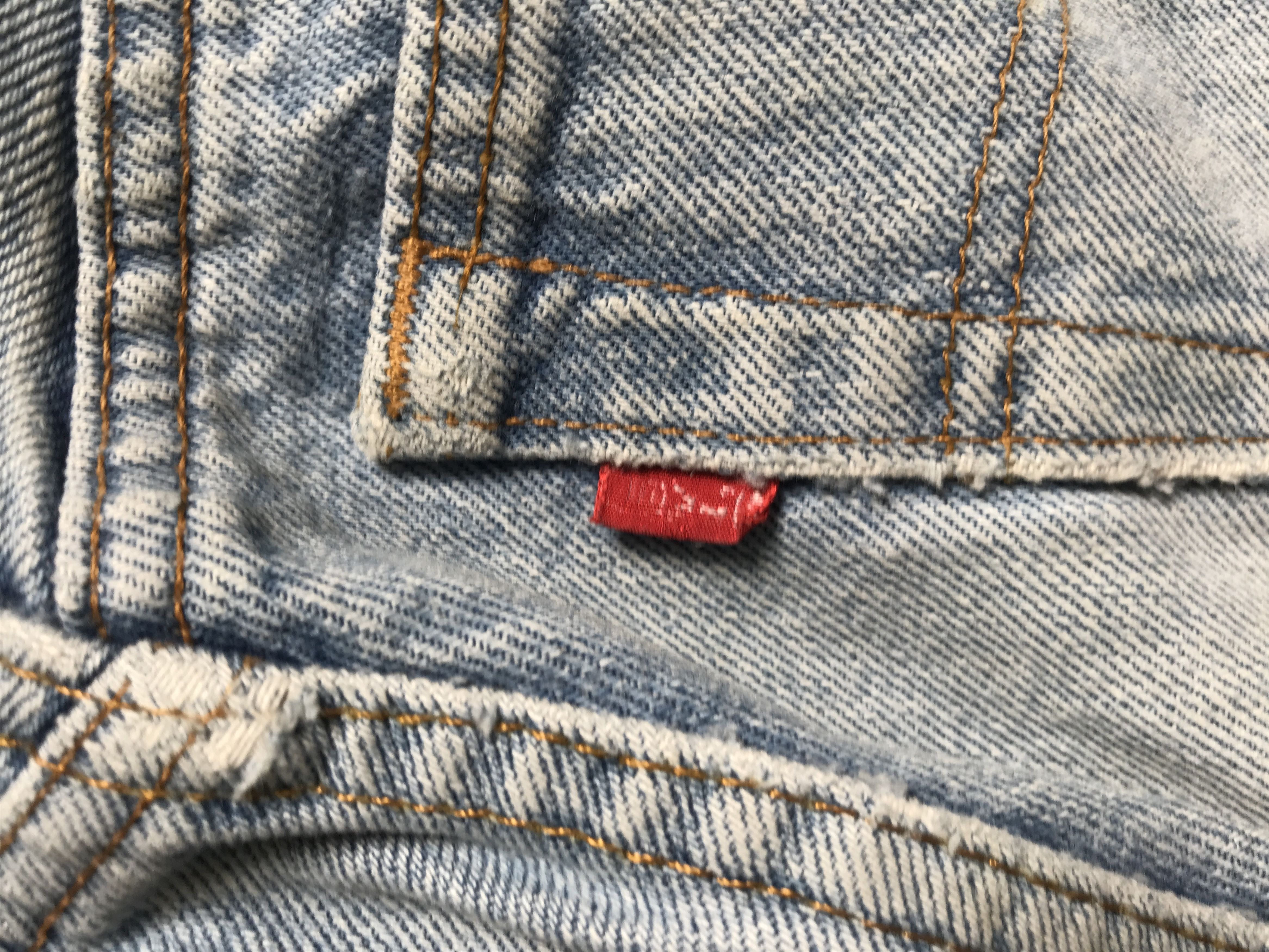 Levi's VLEV91 - Vtg Levis 501 80s Side Dam Distressed Jeans Size US 27 - 18 Thumbnail