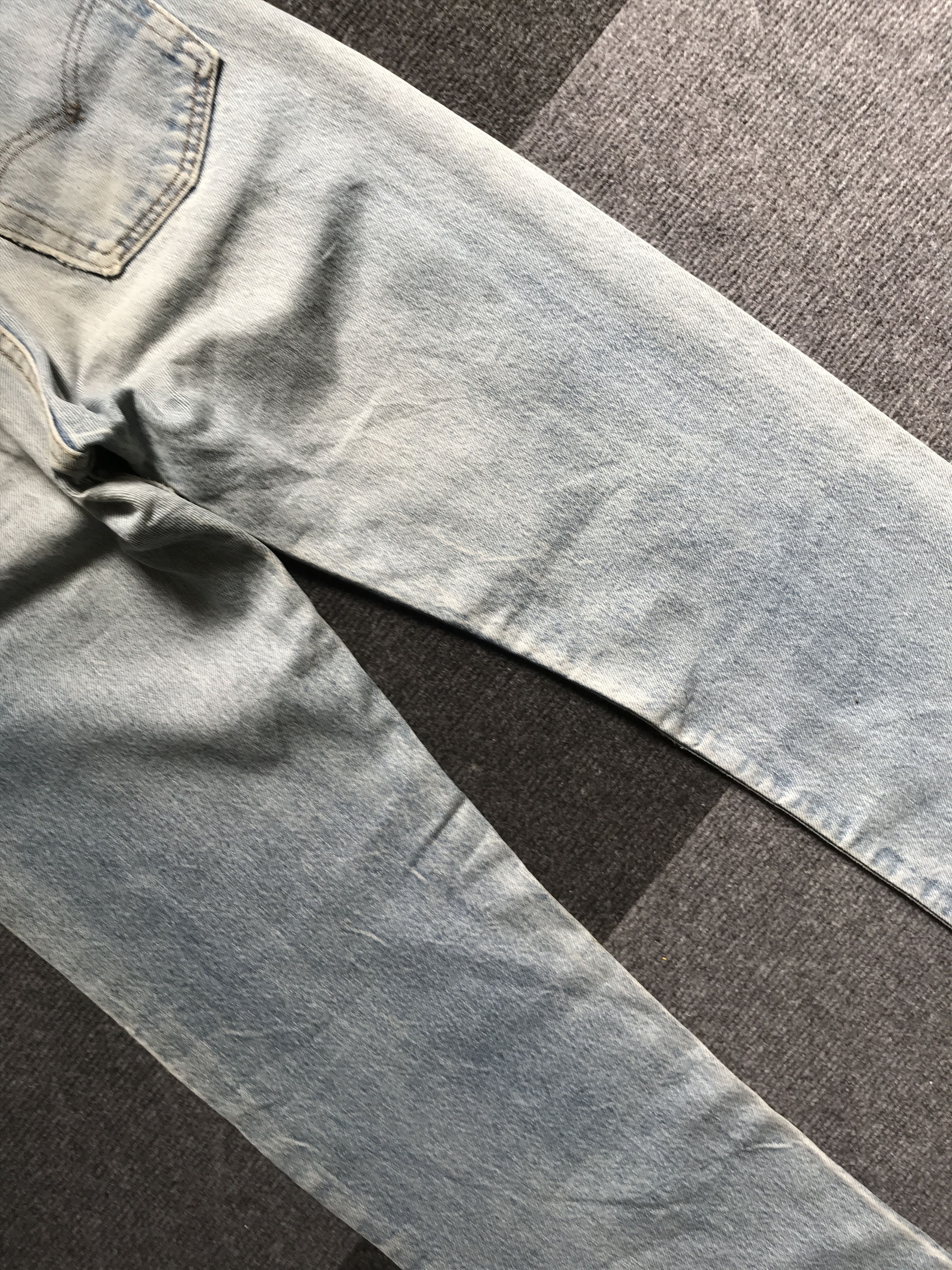 Levi's VLEV91 - Vtg Levis 501 80s Side Dam Distressed Jeans Size US 27 - 13 Thumbnail