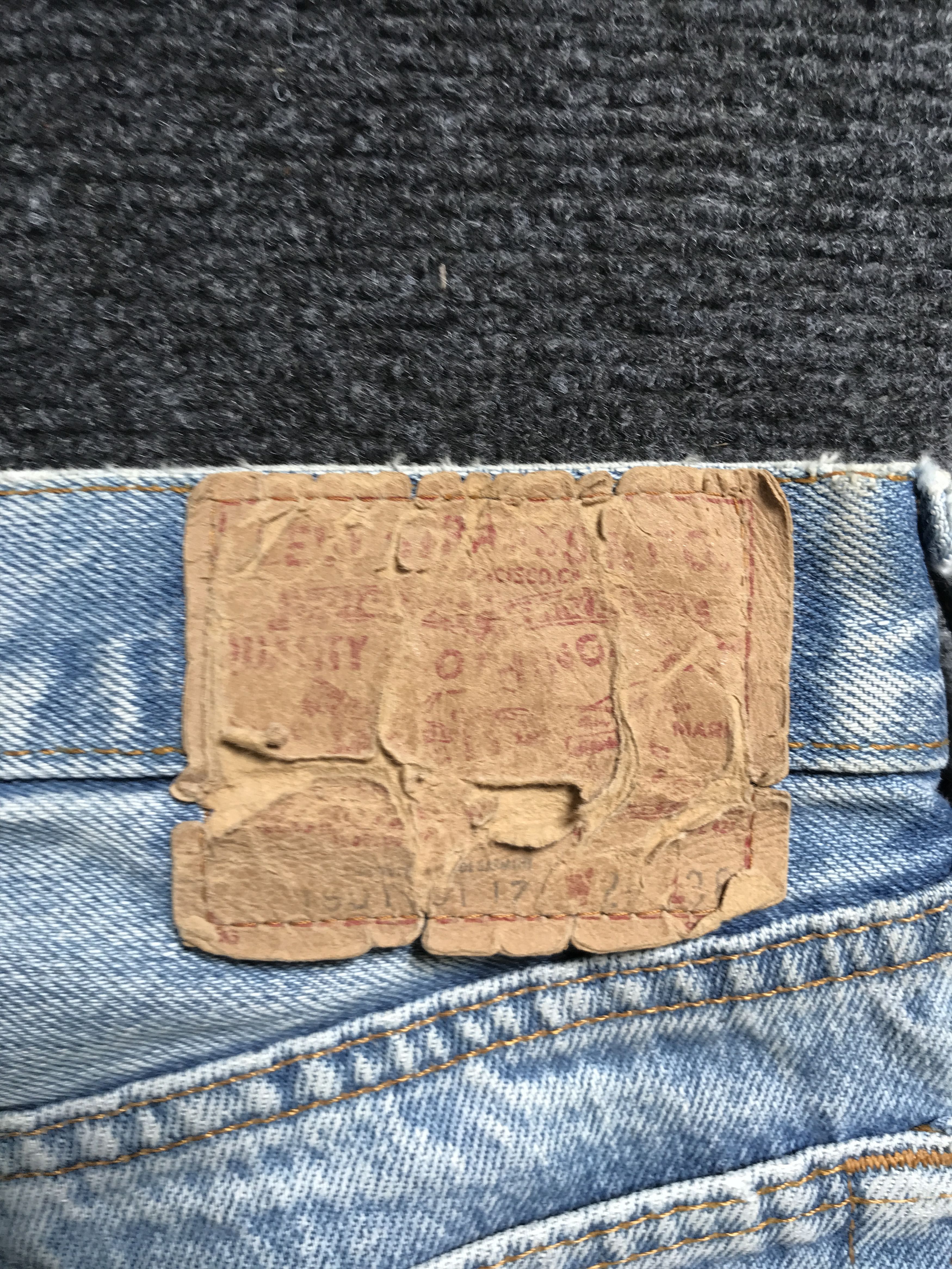 Levi's VLEV91 - Vtg Levis 501 80s Side Dam Distressed Jeans Size US 27 - 17 Thumbnail