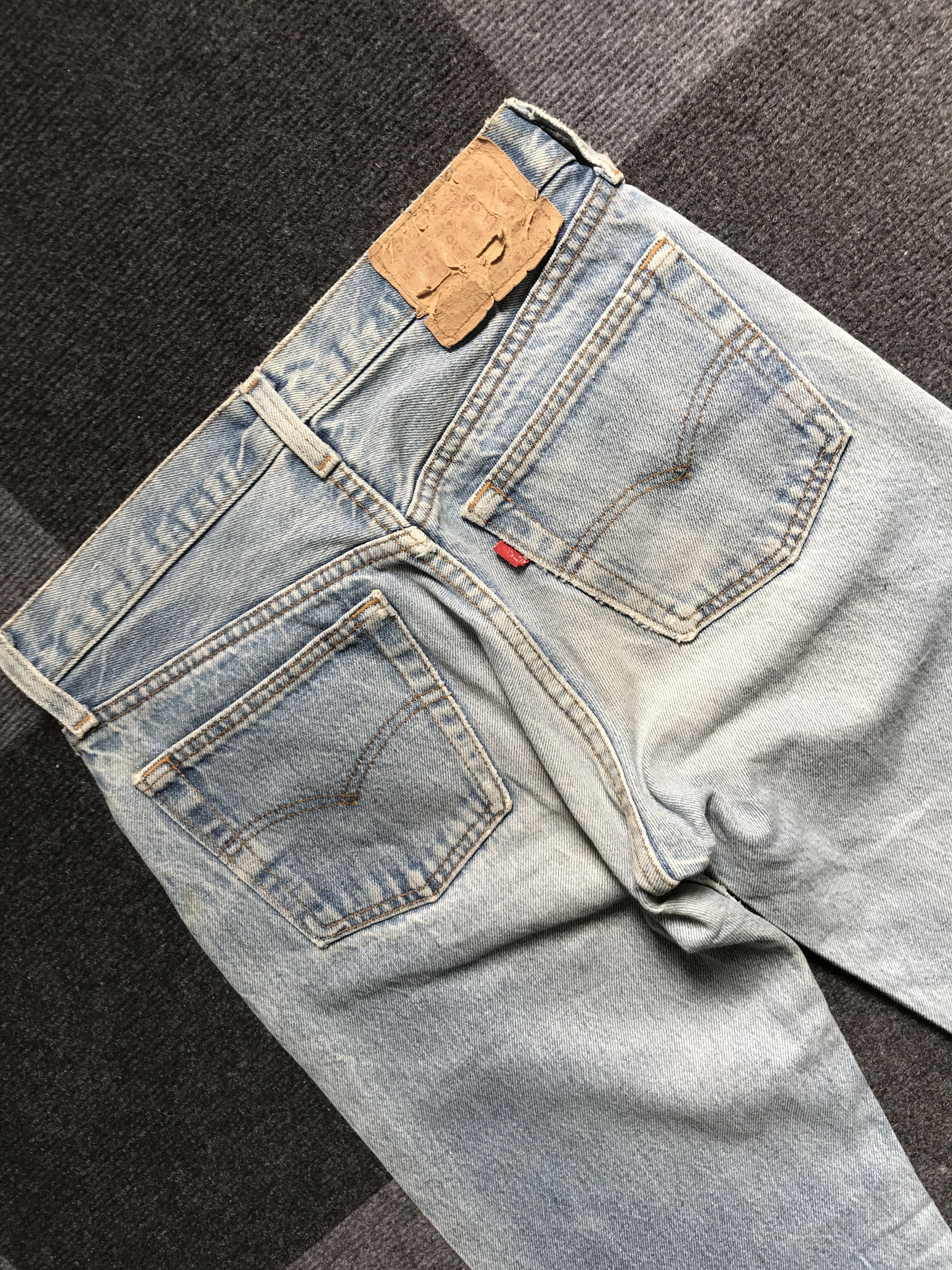 Levi's VLEV91 - Vtg Levis 501 80s Side Dam Distressed Jeans Size US 27 - 12 Thumbnail