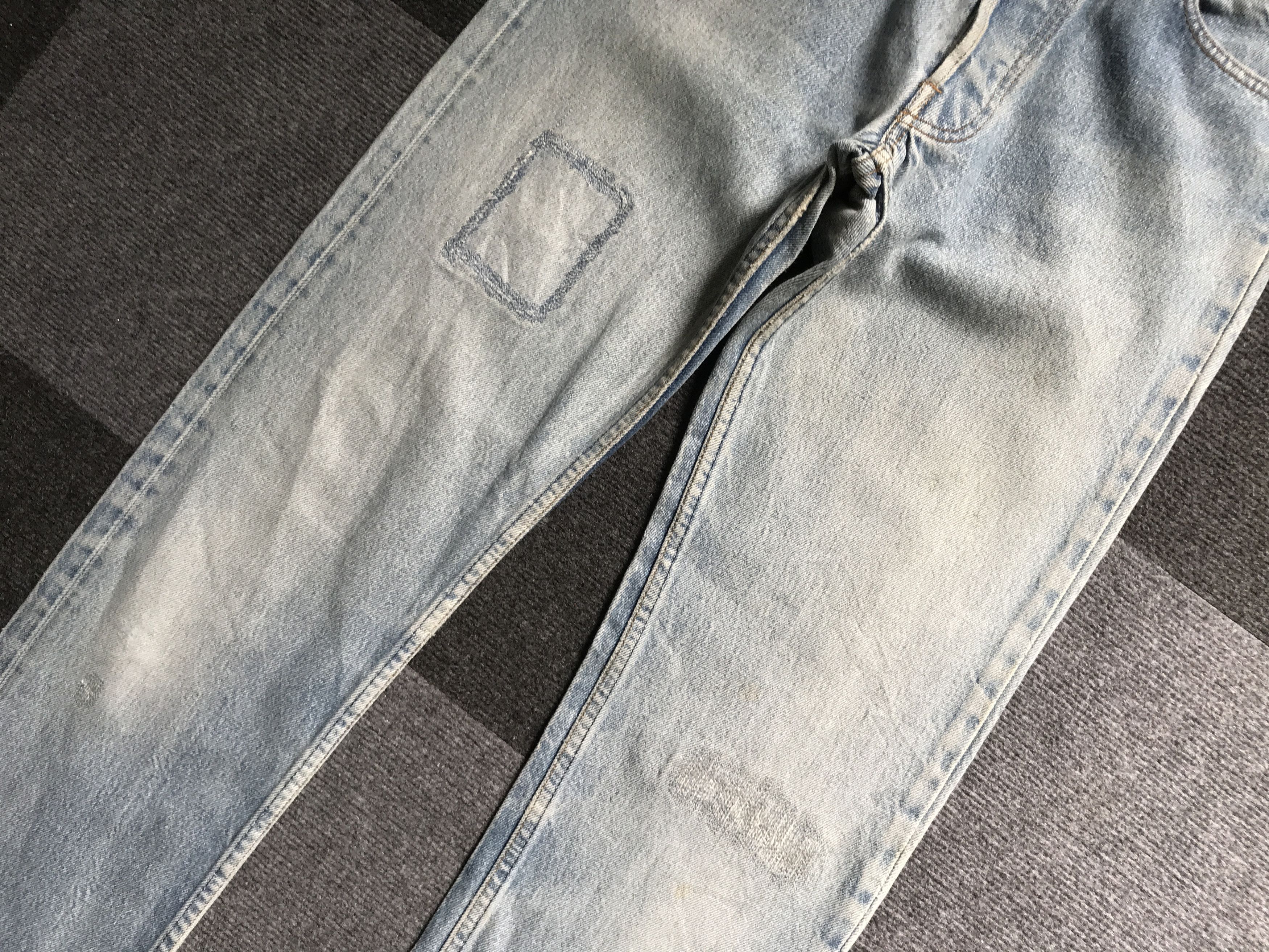 Levi's VLEV91 - Vtg Levis 501 80s Side Dam Distressed Jeans Size US 27 - 3 Thumbnail