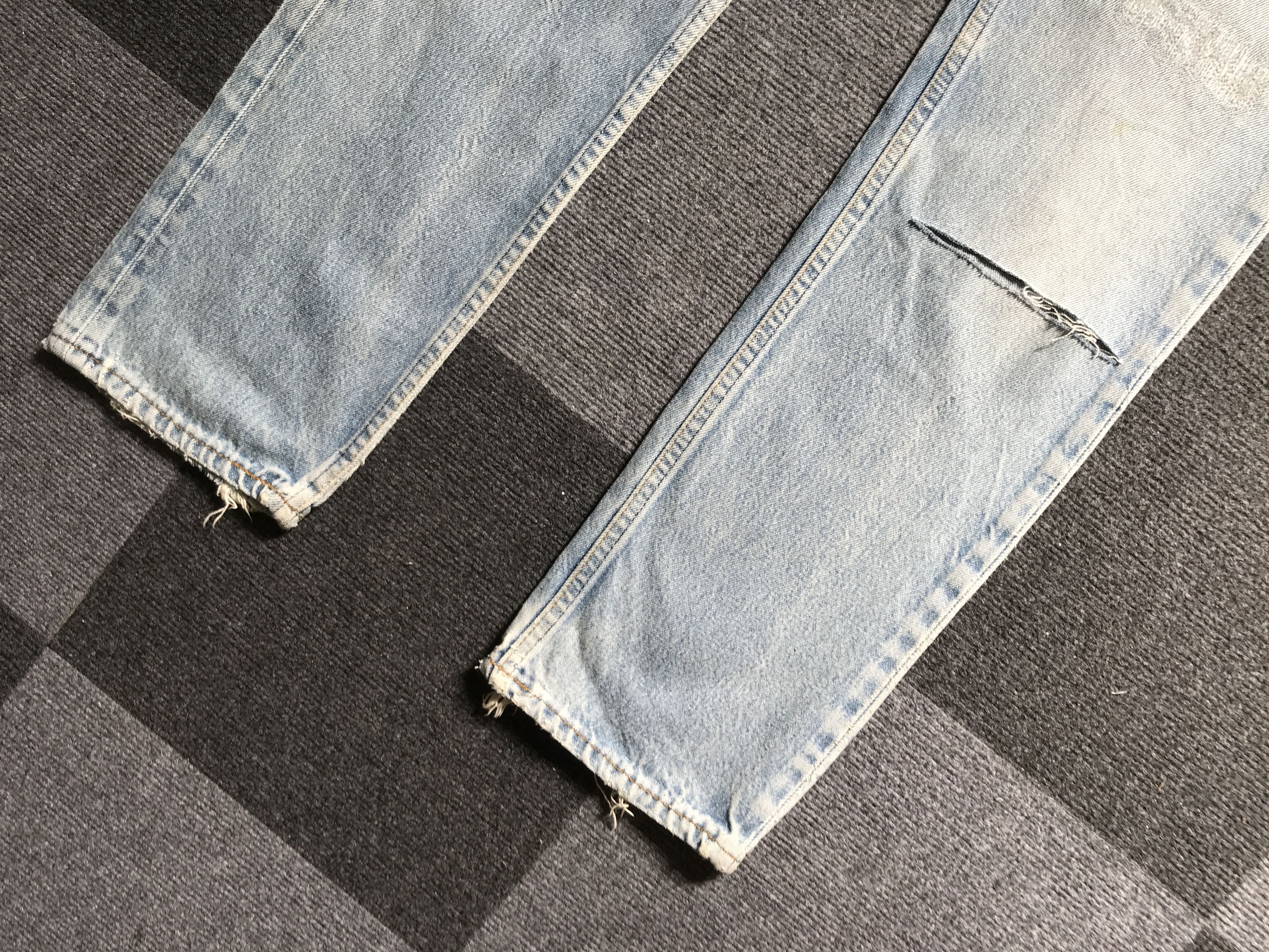 Levi's VLEV91 - Vtg Levis 501 80s Side Dam Distressed Jeans Size US 27 - 4 Thumbnail