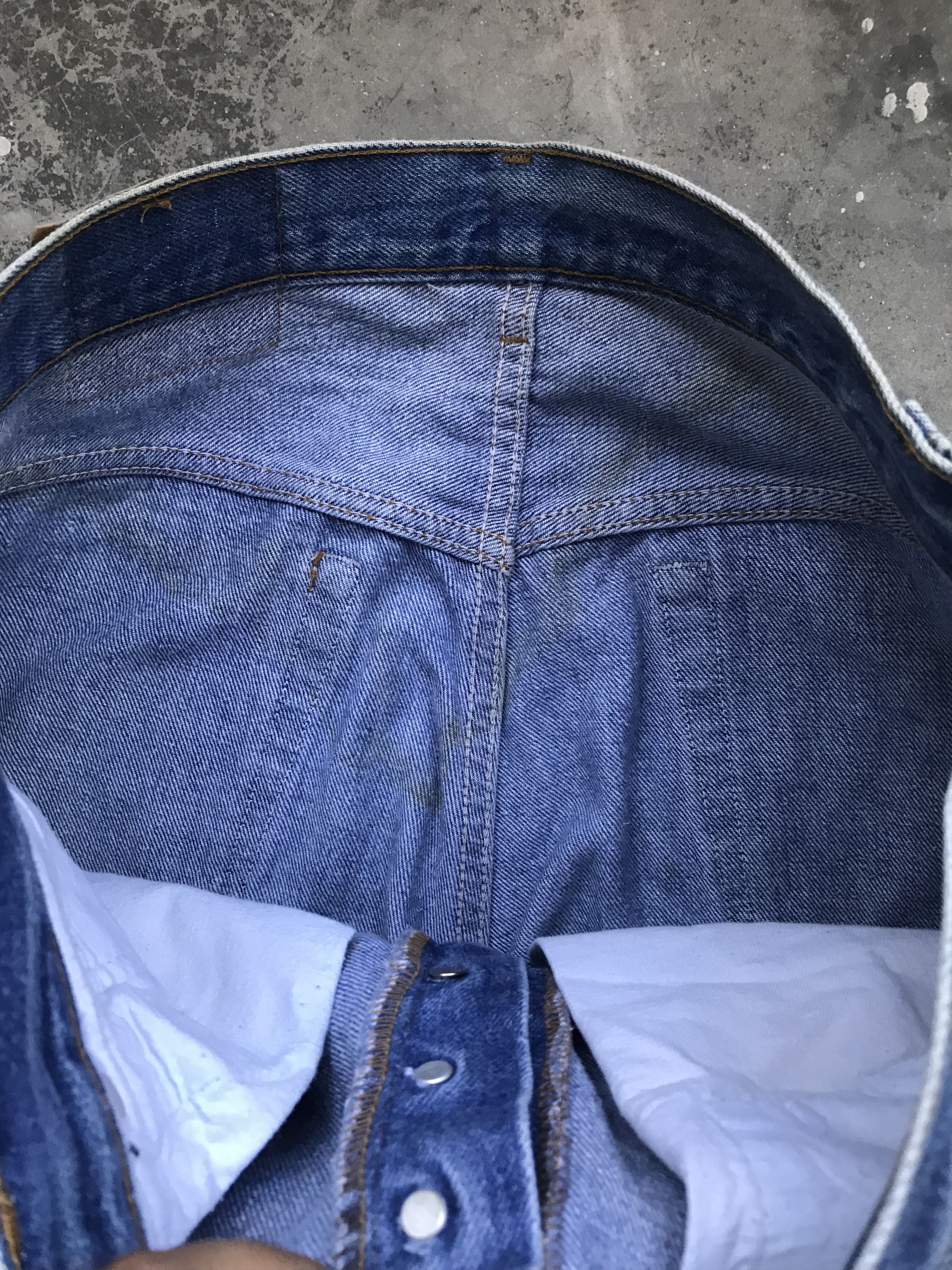 Levi's VLEV4 - Vintage Levis 501 Painted Distressed Denim Size US 31 - 9 Thumbnail