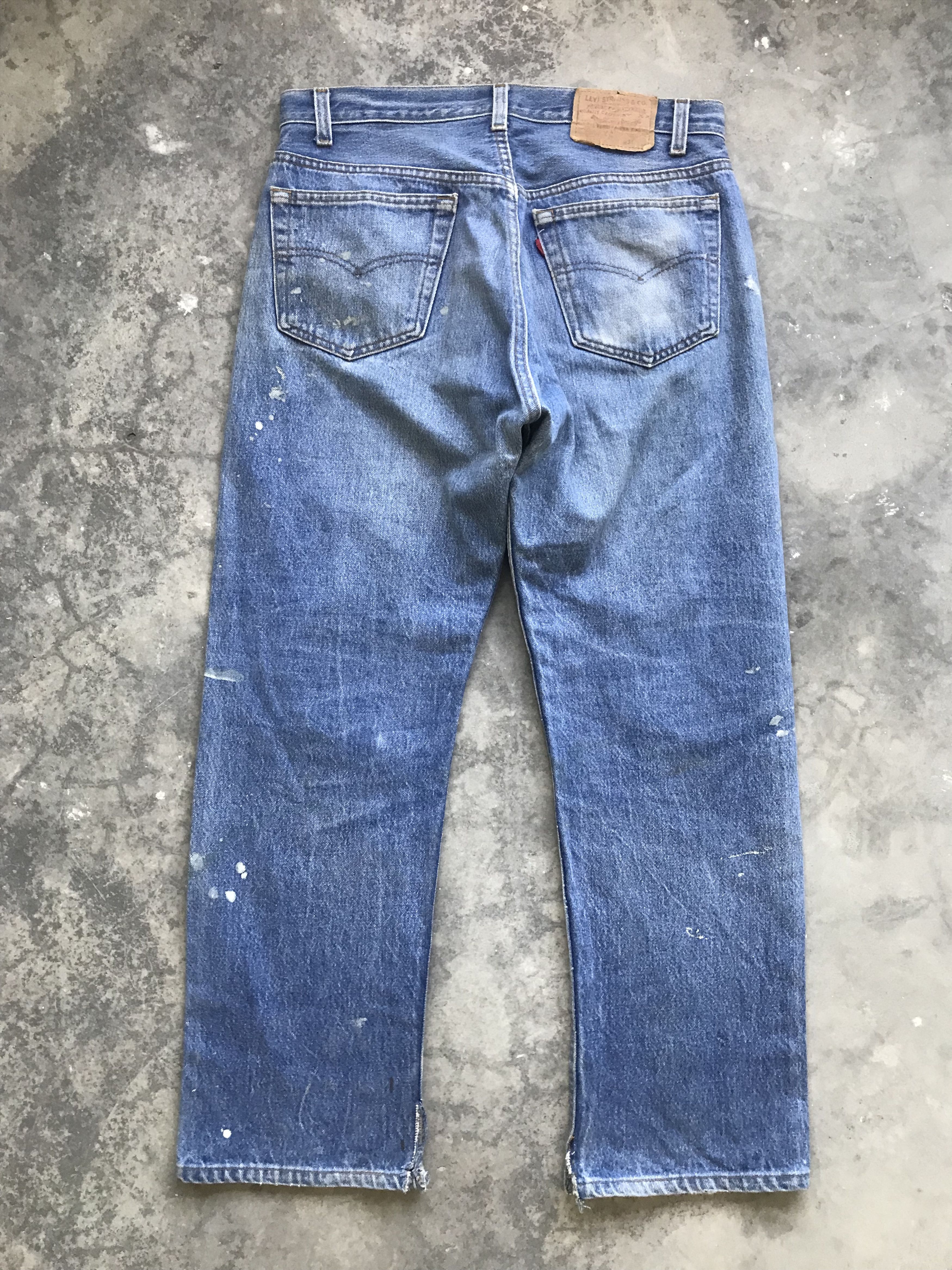 Levi's VLEV4 - Vintage Levis 501 Painted Distressed Denim Size US 31 - 12 Thumbnail